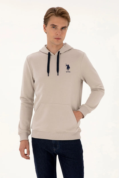 U.S. Polo Assn._Stone_Stone Hoodie With Logo_G081SZ0820 2225794_VR049_01