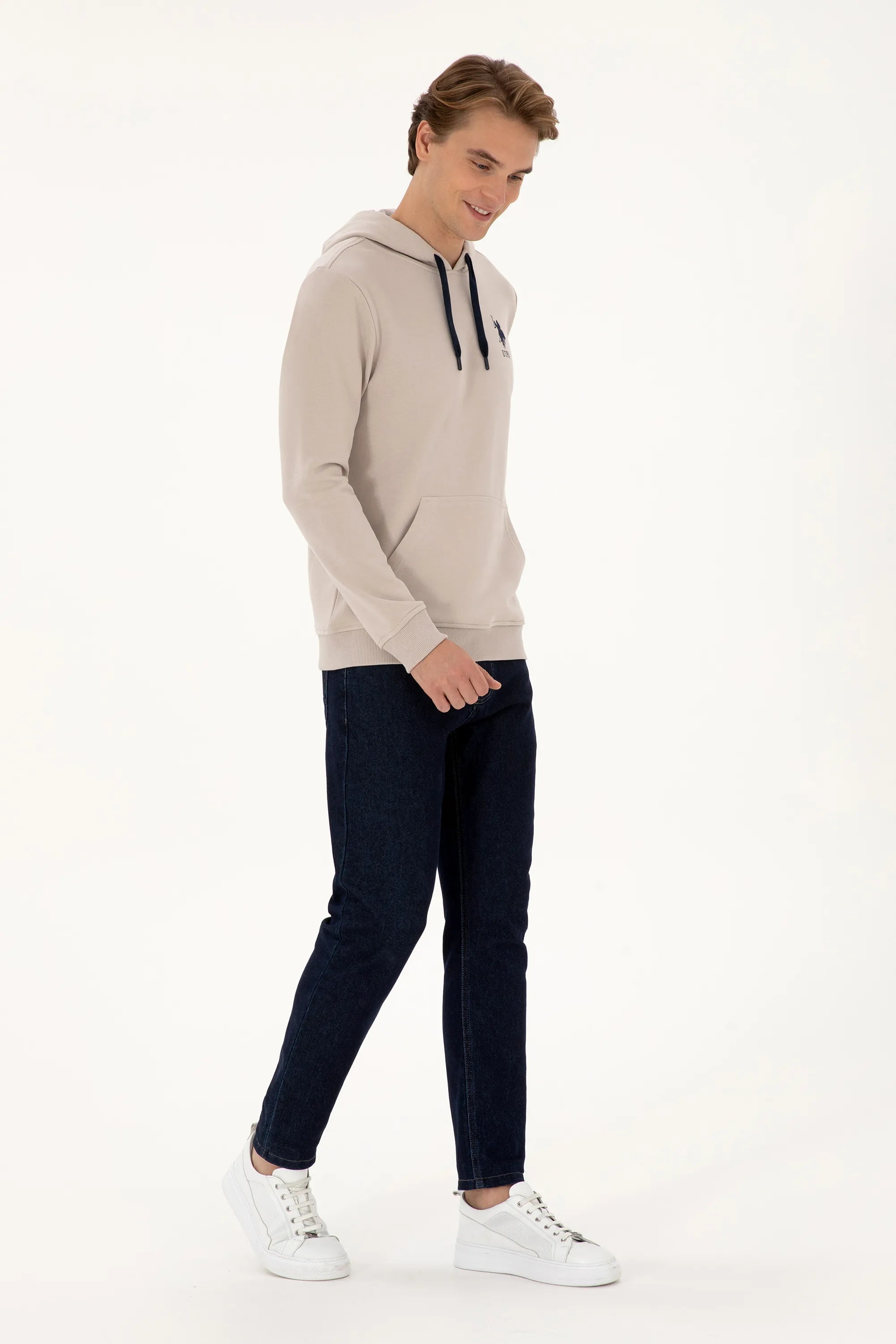 U.S. Polo Assn._Stone_Stone Hoodie With Logo_G081SZ0820 2225794_VR049_04