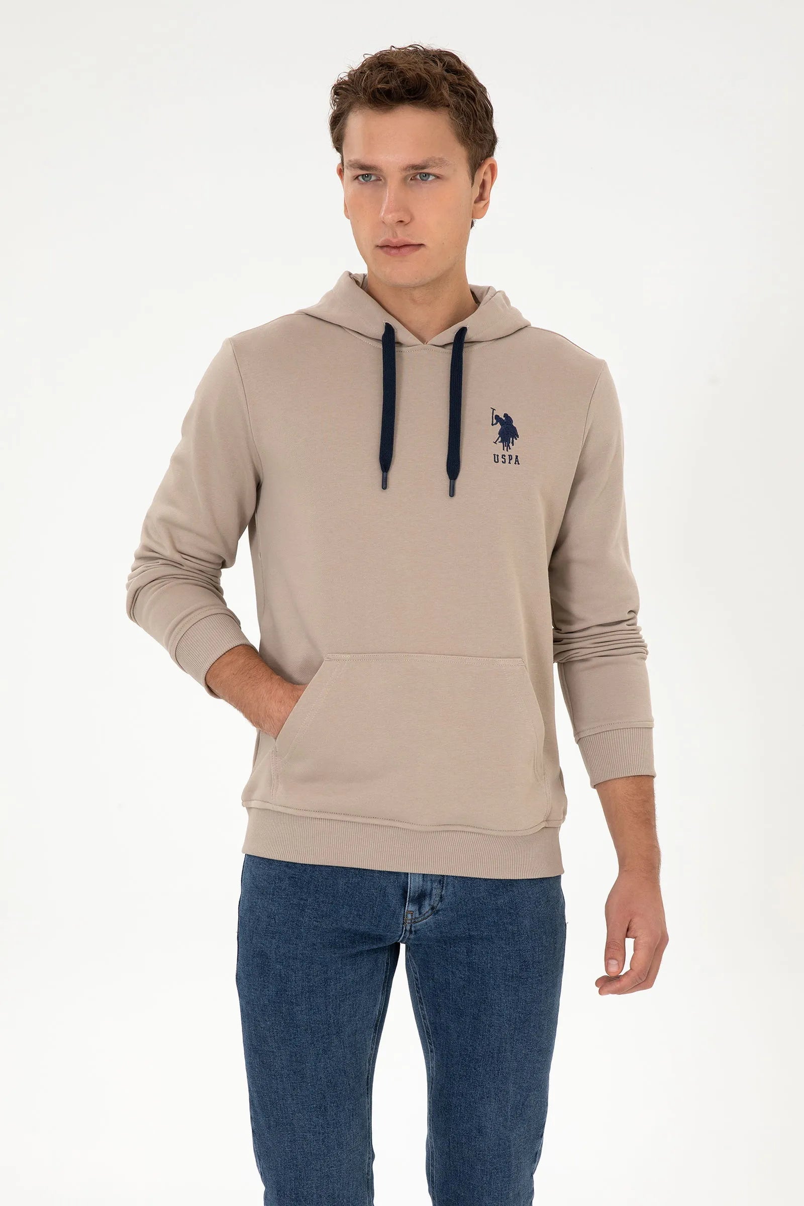 U.S. Polo Assn._Beige_Beige Hoodie With Logo_G081SZ0820 2225794_VR088_01