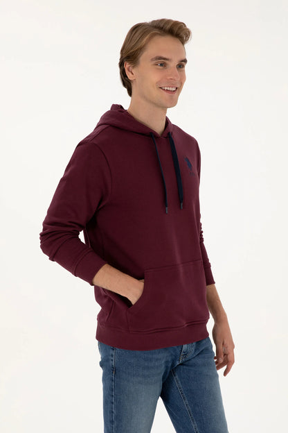 U.S. Polo Assn. New Plum Men Plum Drawstring Hoodie SKU: G081SZ0820 2225794_VR177 Image 03