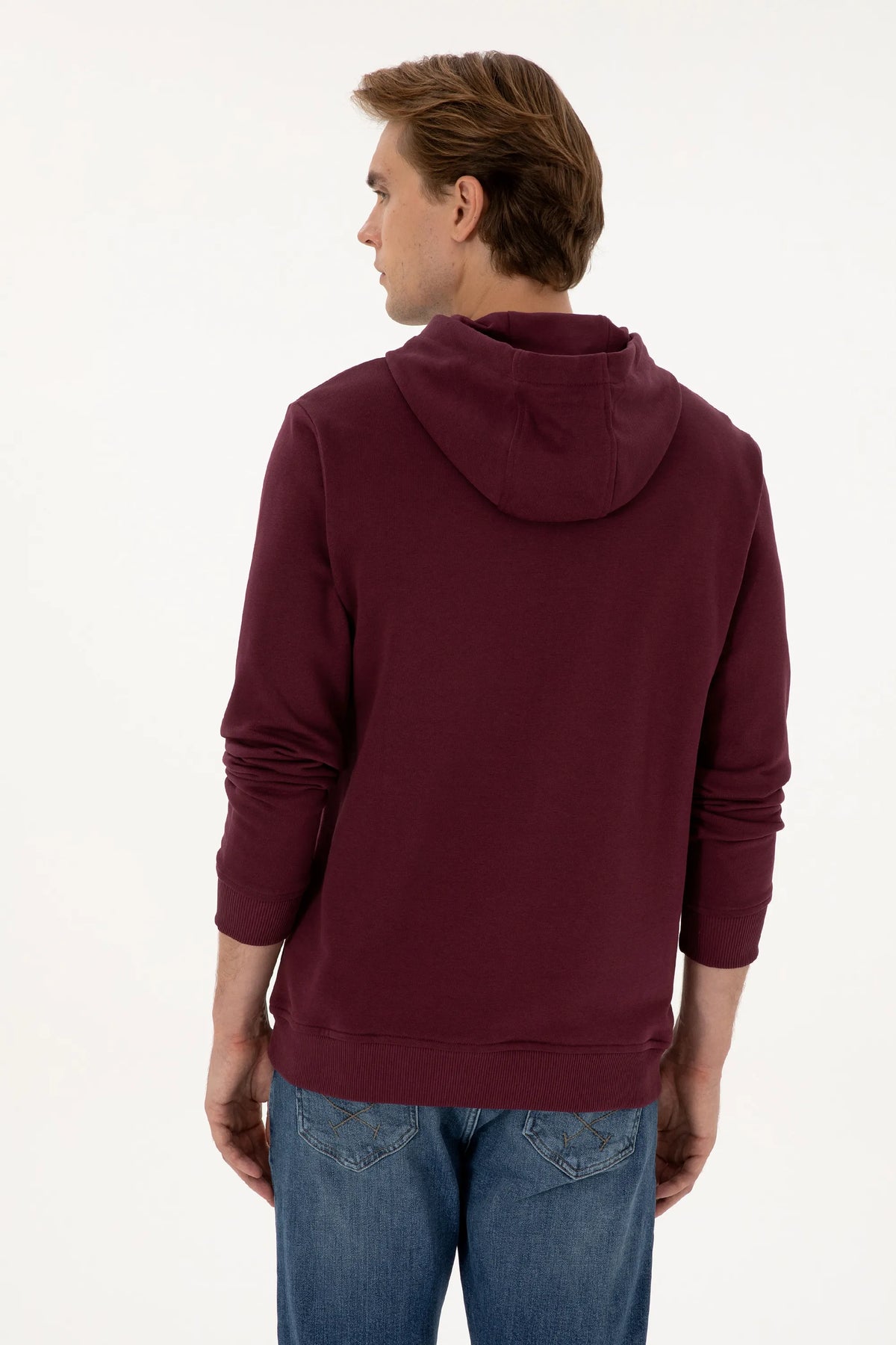 U.S. Polo Assn. New Plum Men Plum Drawstring Hoodie SKU: G081SZ0820 2225794_VR177 Image 05