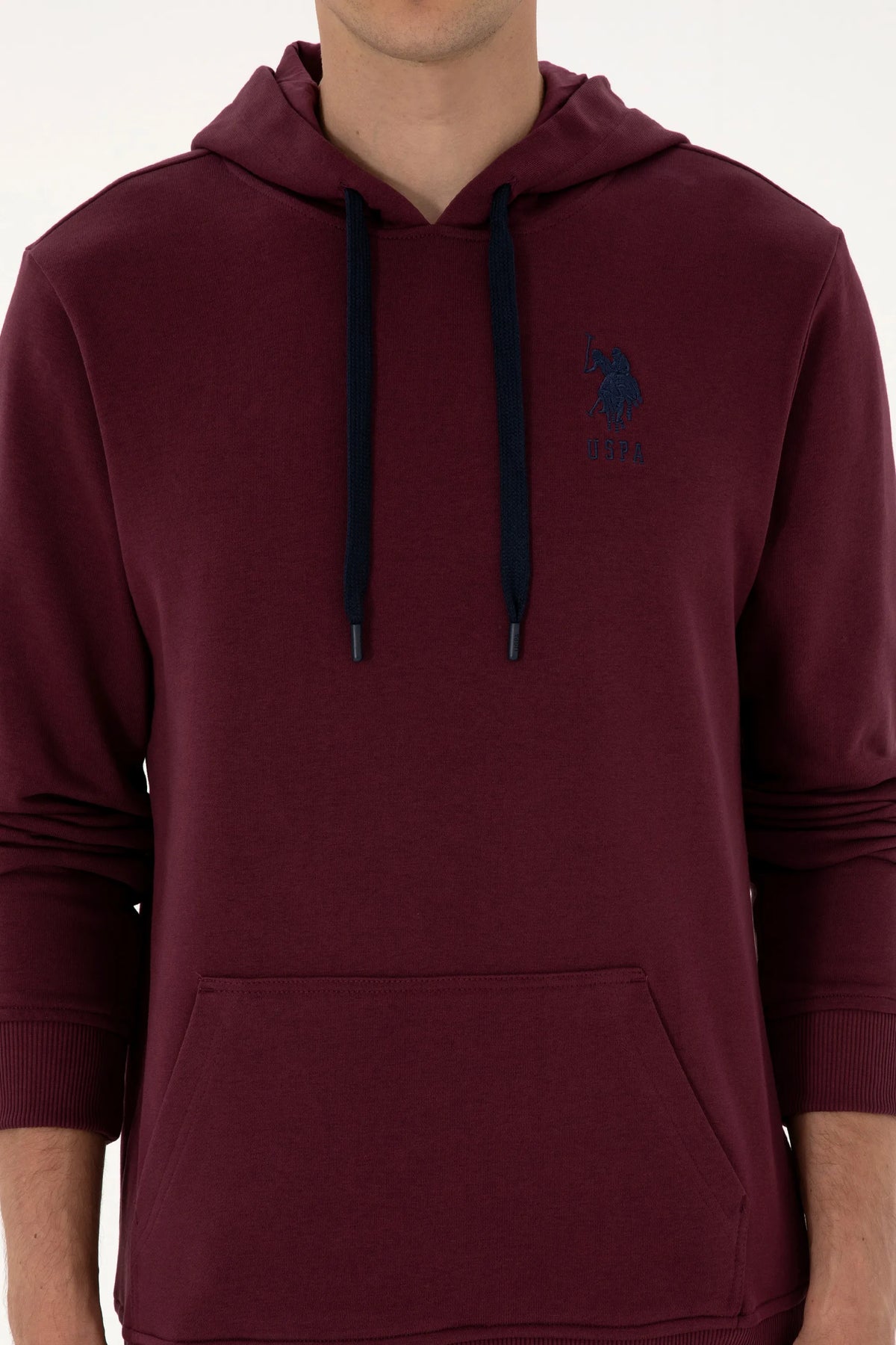 U.S. Polo Assn. New Plum Men Plum Drawstring Hoodie SKU: G081SZ0820 2225794_VR177 Image 06