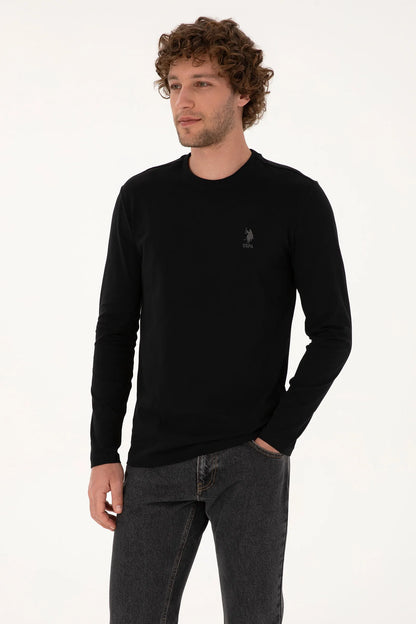 U.S. Polo Assn._Black_Black Sweat Shirt_G081SZ0820 2226386_VR046_01