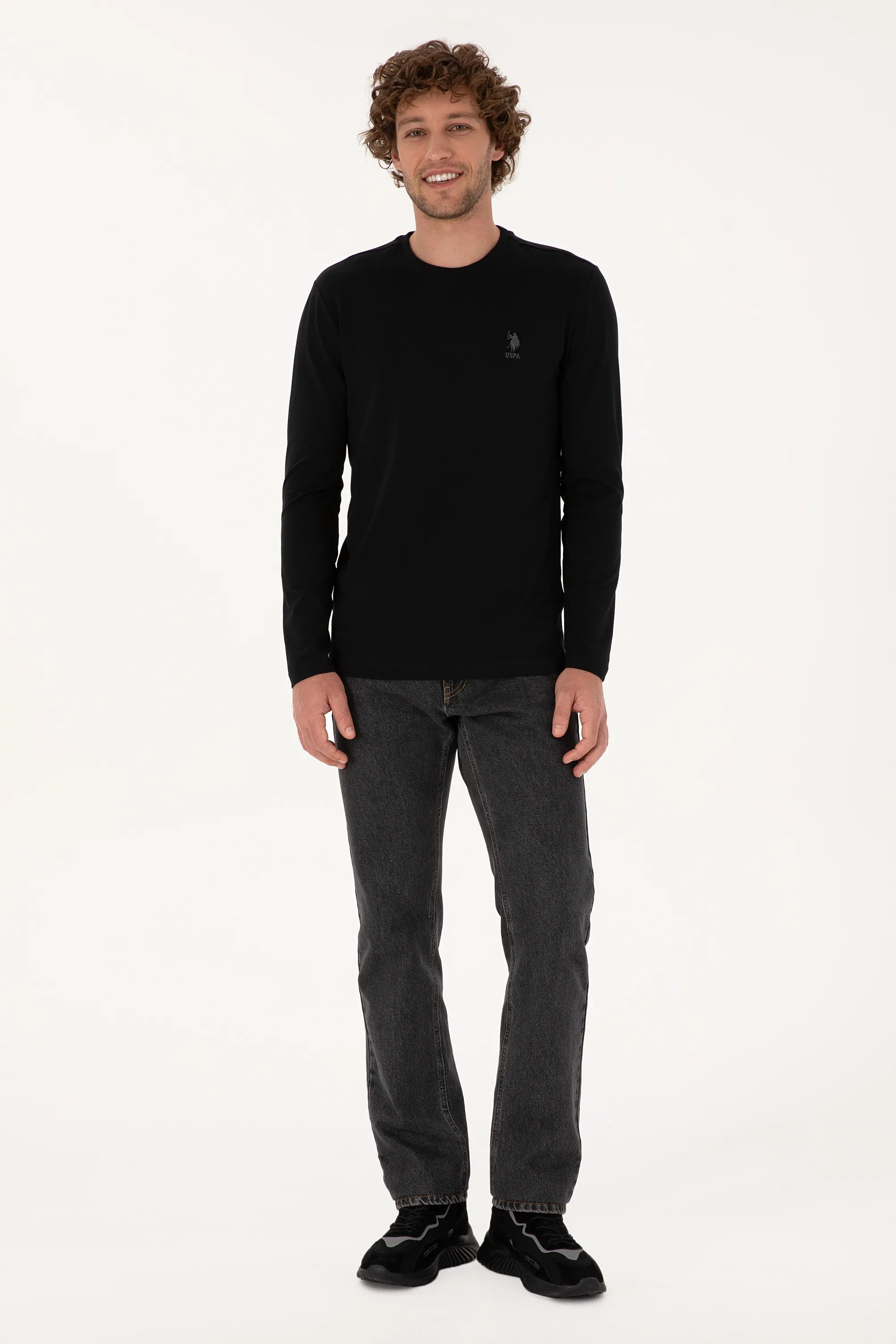 U.S. Polo Assn._Black_Black Sweat Shirt_G081SZ0820 2226386_VR046_04