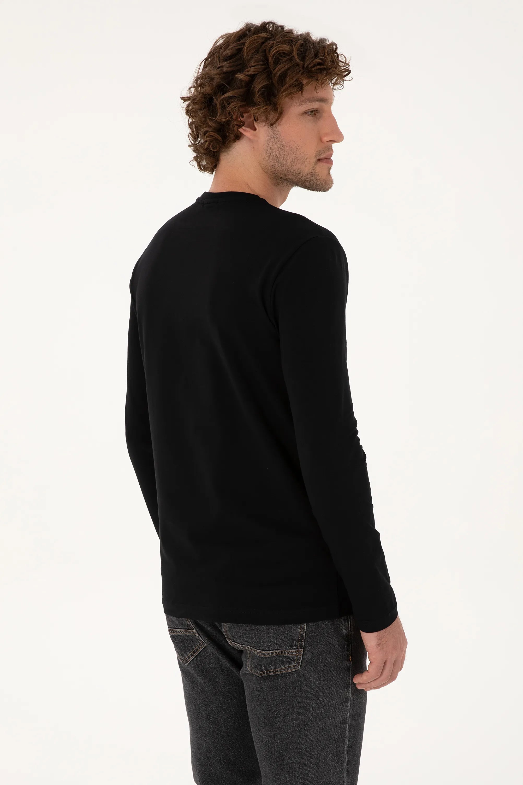 U.S. Polo Assn._Black_Black Sweat Shirt_G081SZ0820 2226386_VR046_05