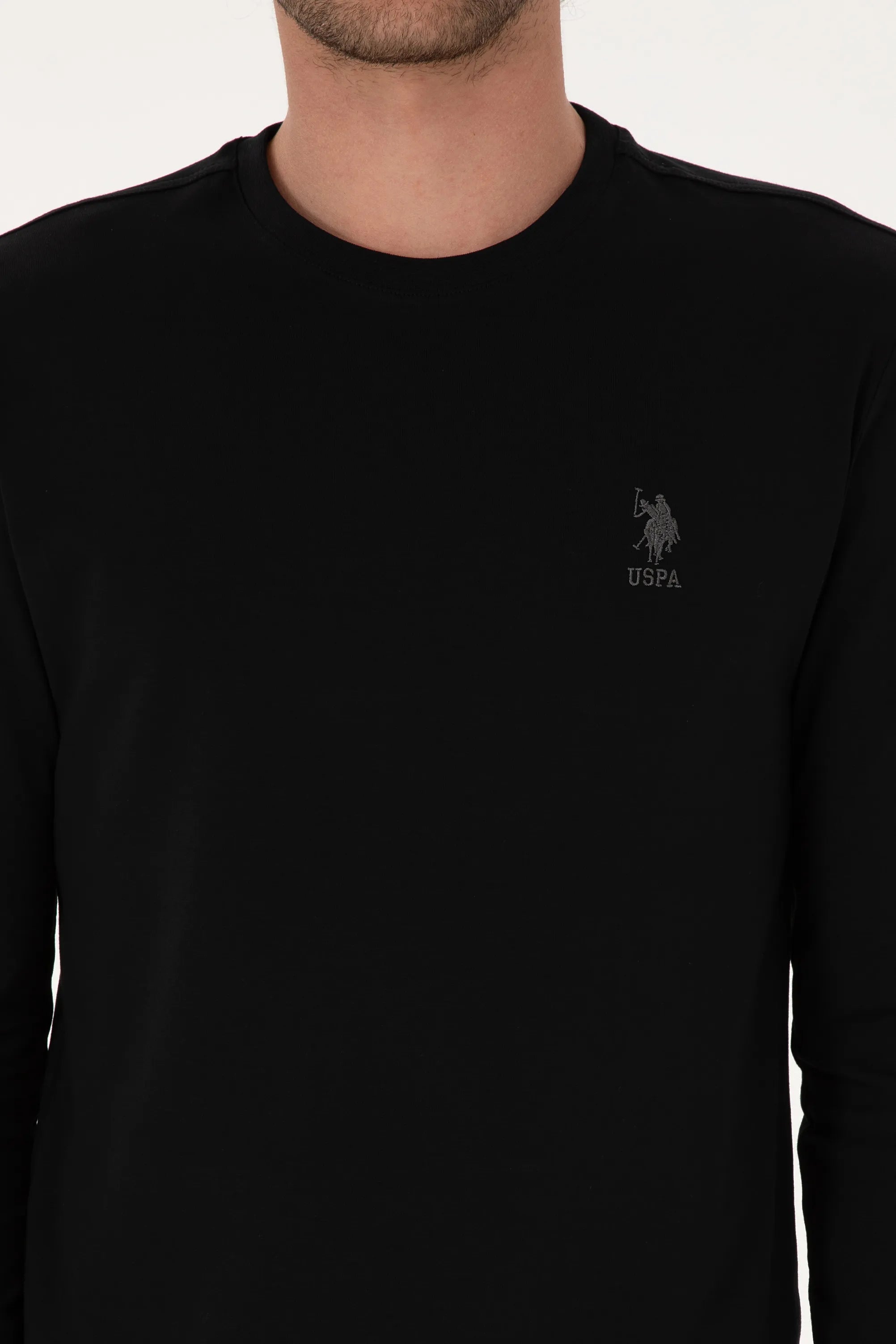 U.S. Polo Assn._Black_Black Sweat Shirt_G081SZ0820 2226386_VR046_06