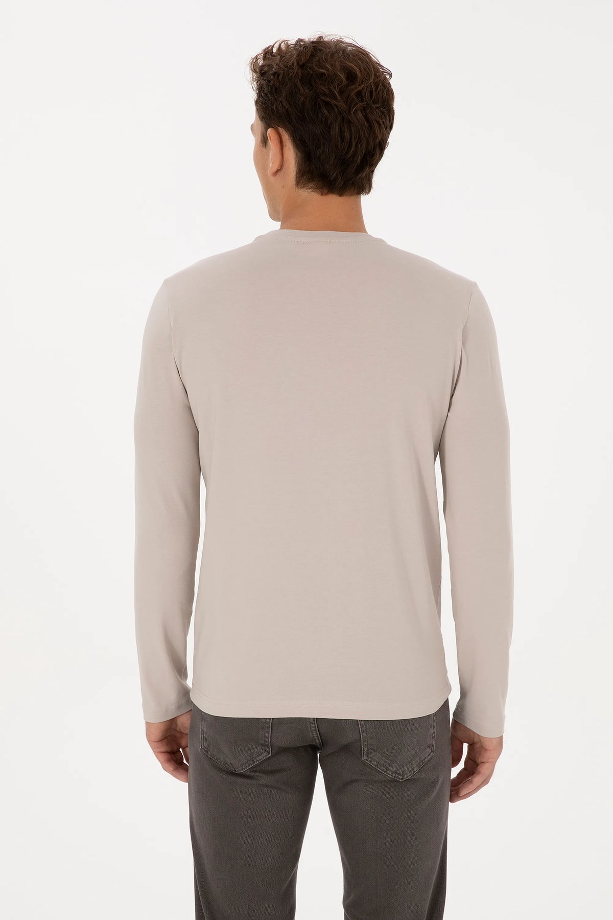 U.S. Polo Assn. Stone Men Stone Crew Neck Sweatshirt SKU: G081SZ0820 2226386_VR049 Image 05