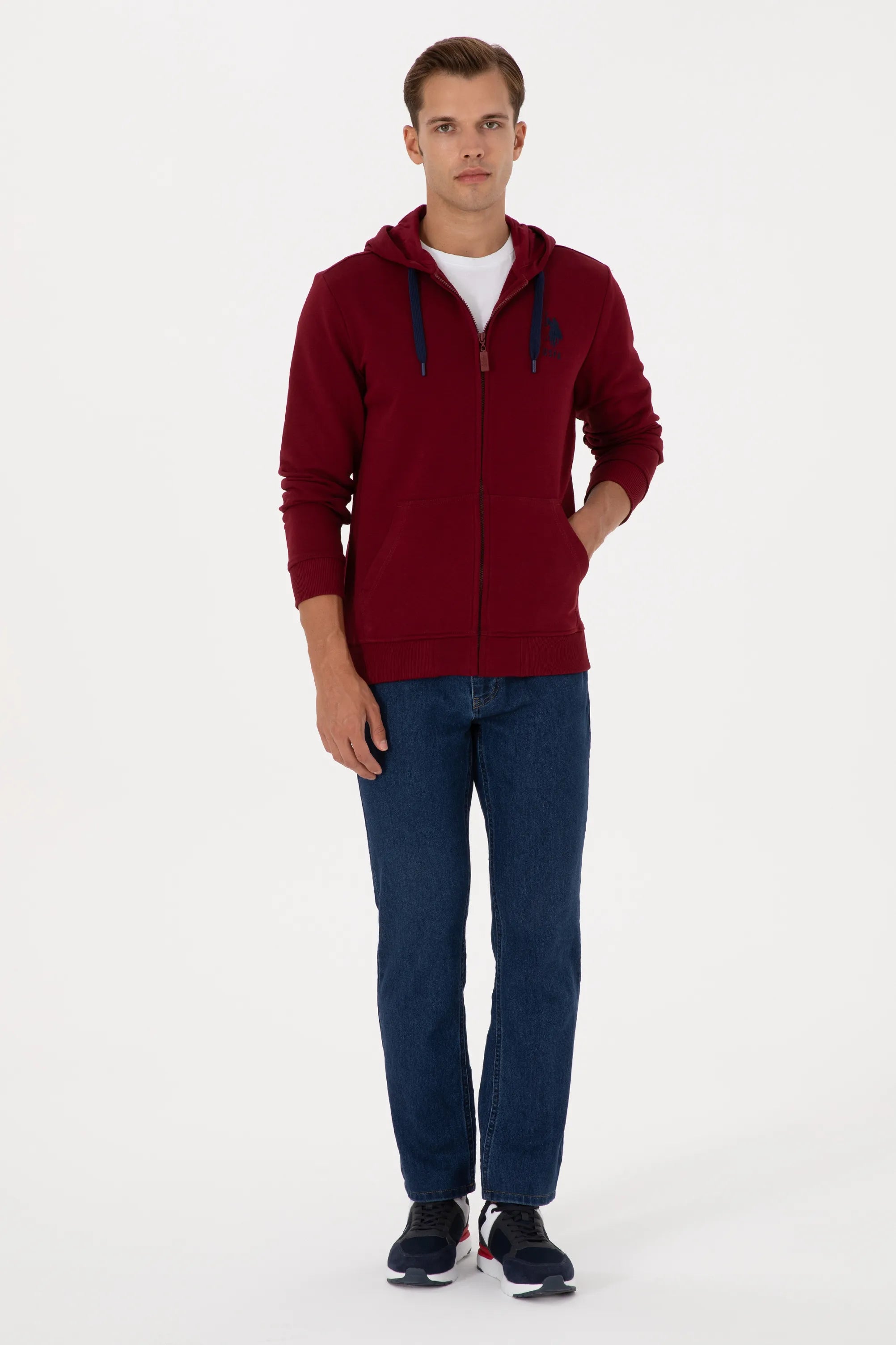 U.S. Polo Assn._Bordeaux_Bordeaux Zip Up Hoodie With Logo_G081SZ0820 2226461_VR014_04