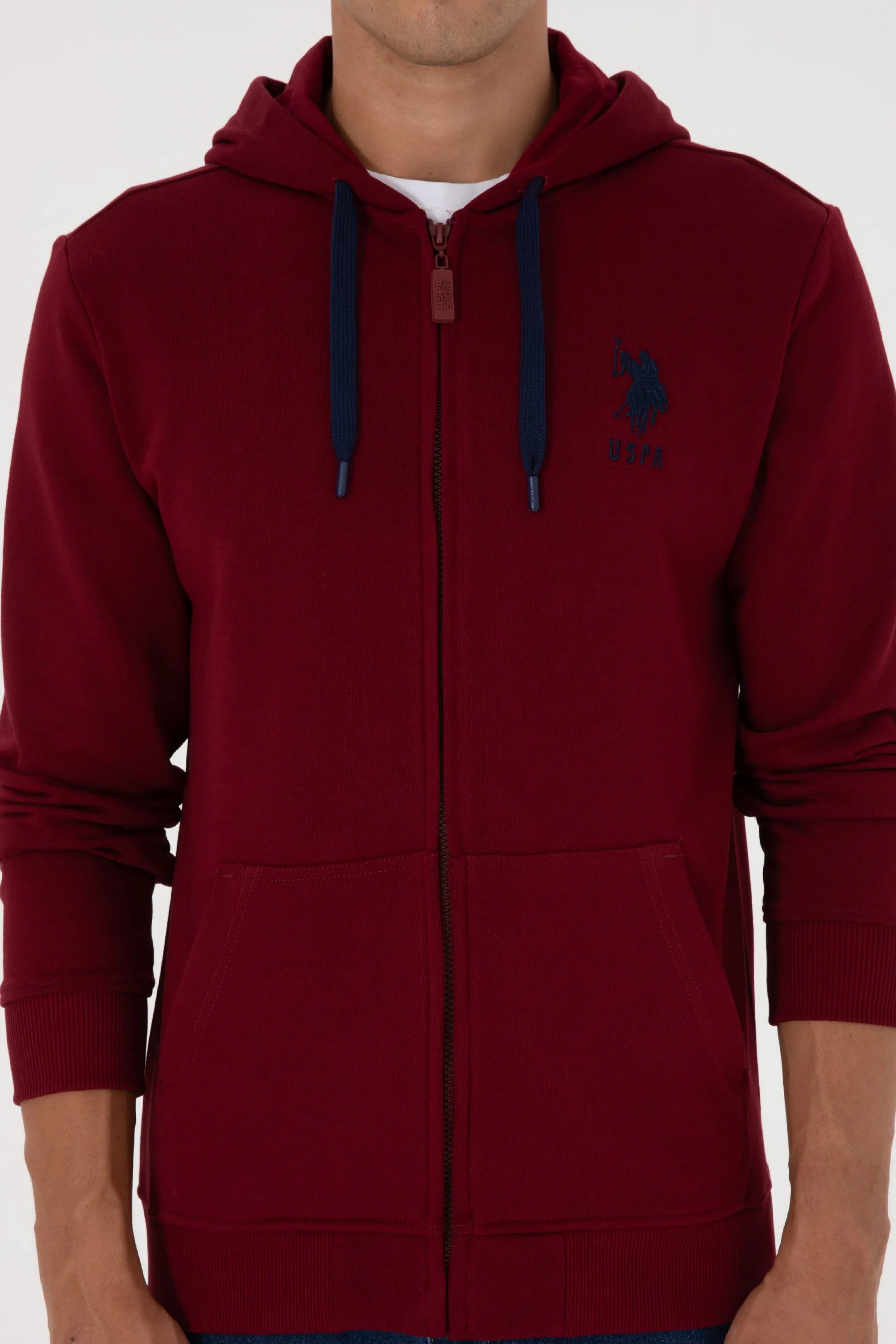 U.S. Polo Assn._Bordeaux_Bordeaux Zip Up Hoodie With Logo_G081SZ0820 2226461_VR014_06
