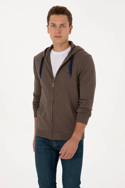 U.S. Polo Assn._Mink_Mink Zip Up Hoodie With Logo_G081SZ0820 2226461_VR052_03