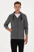 U.S. Polo Assn._Anthracite Mela_Anthracite Mela Zip Up Hoodie_G081SZ0820 2226461_VR081_01