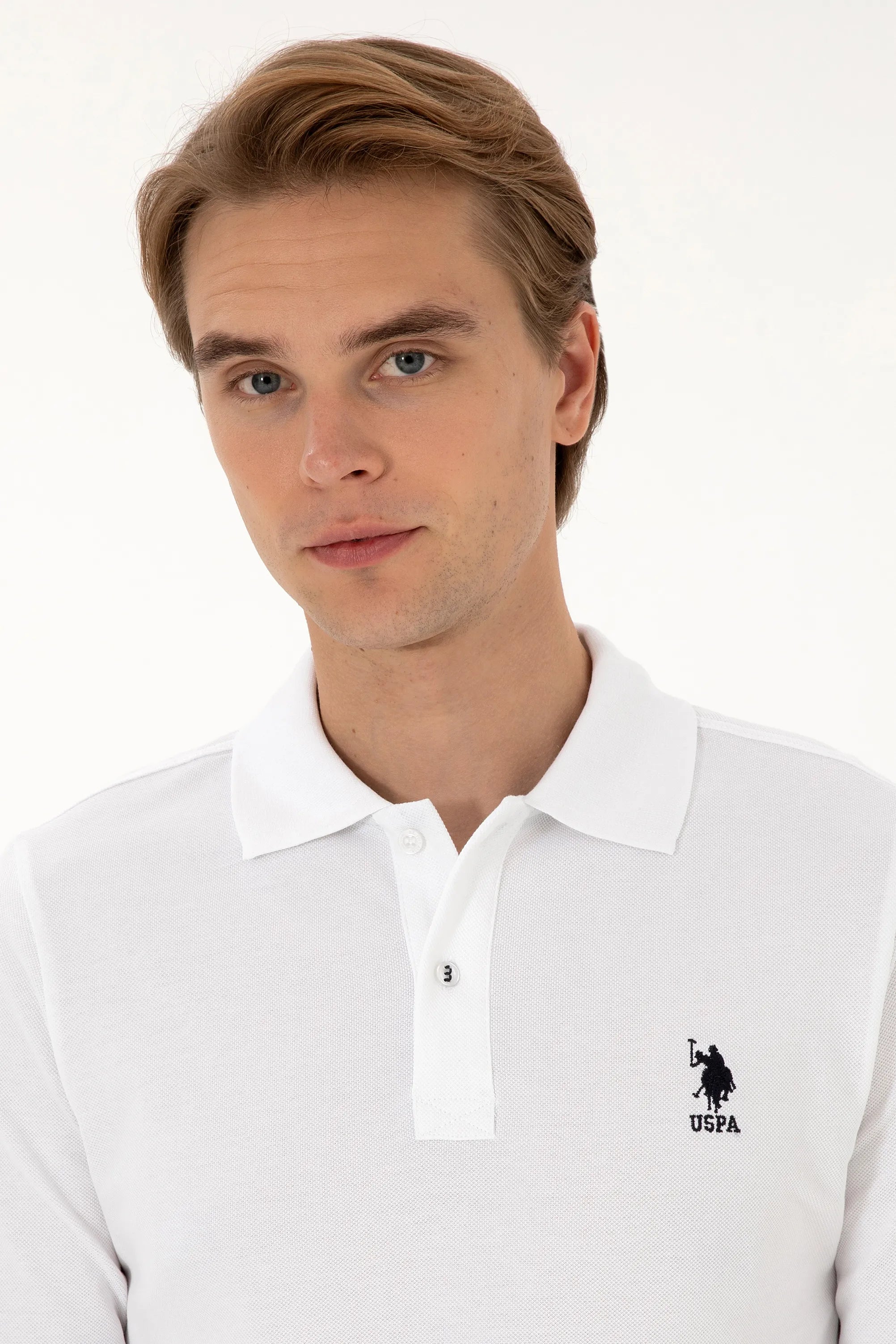 U.S. Polo Assn._White_White Long Sleeve Polo Shirt_G081SZ0820 2226497_VR013_02