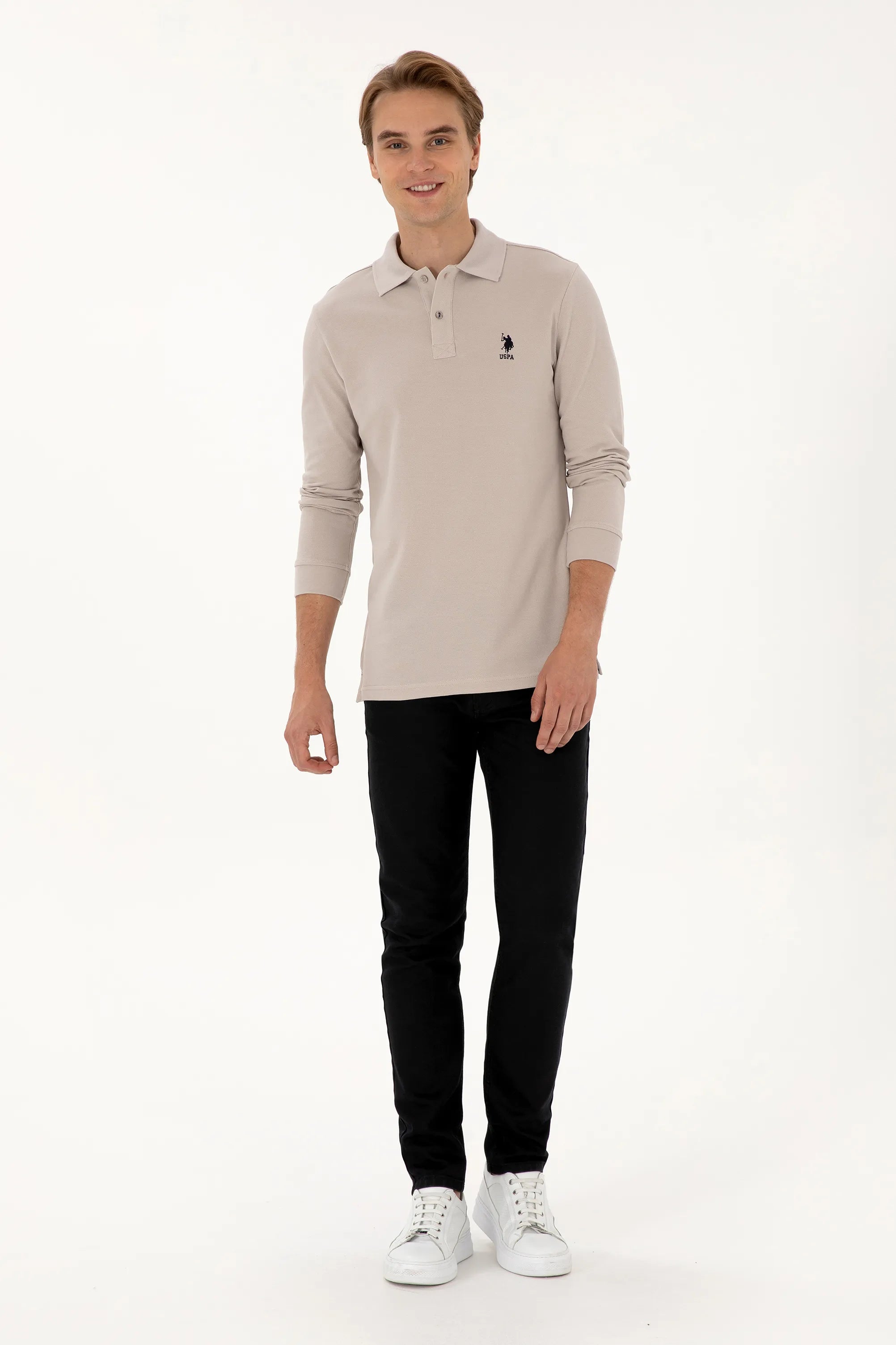 U.S. Polo Assn._Stone_Stone Polo Shirt_G081SZ0820 2226497_VR049_04