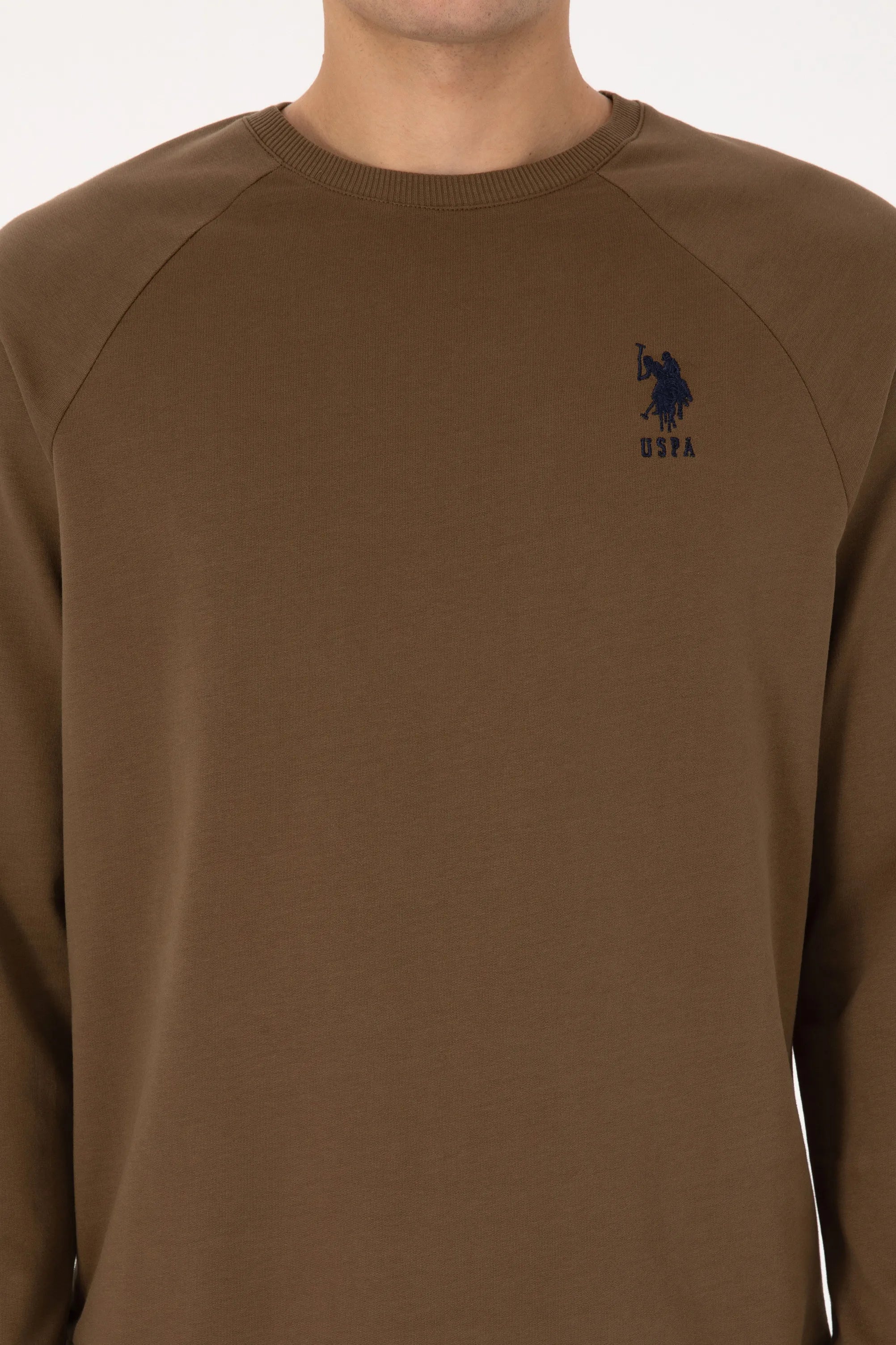 U.S. Polo Assn._Khaki_Khaki Sweatshirt With Logo_G081SZ0820 2231755_VR027_06