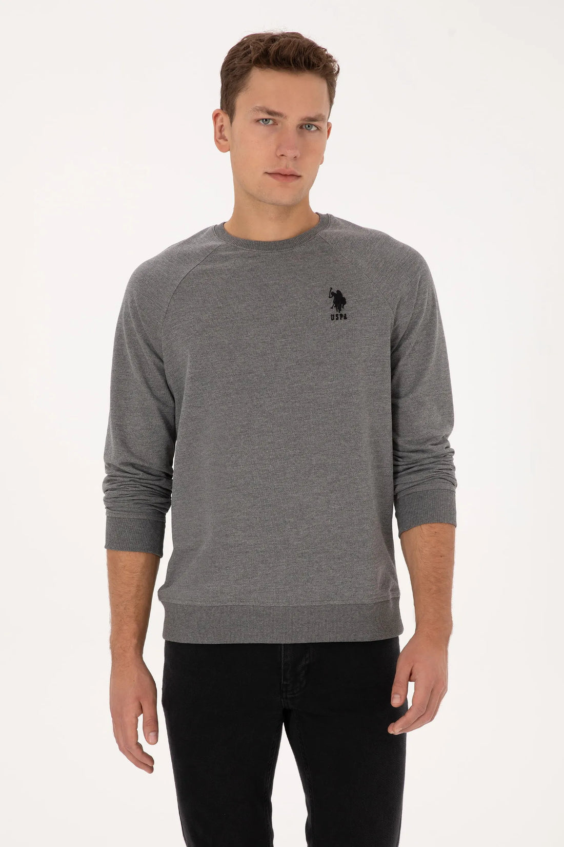 U.S. Polo Assn._Grey_Anthracite Mela Sweatshirt_G081SZ0820 2231755_VR081_01