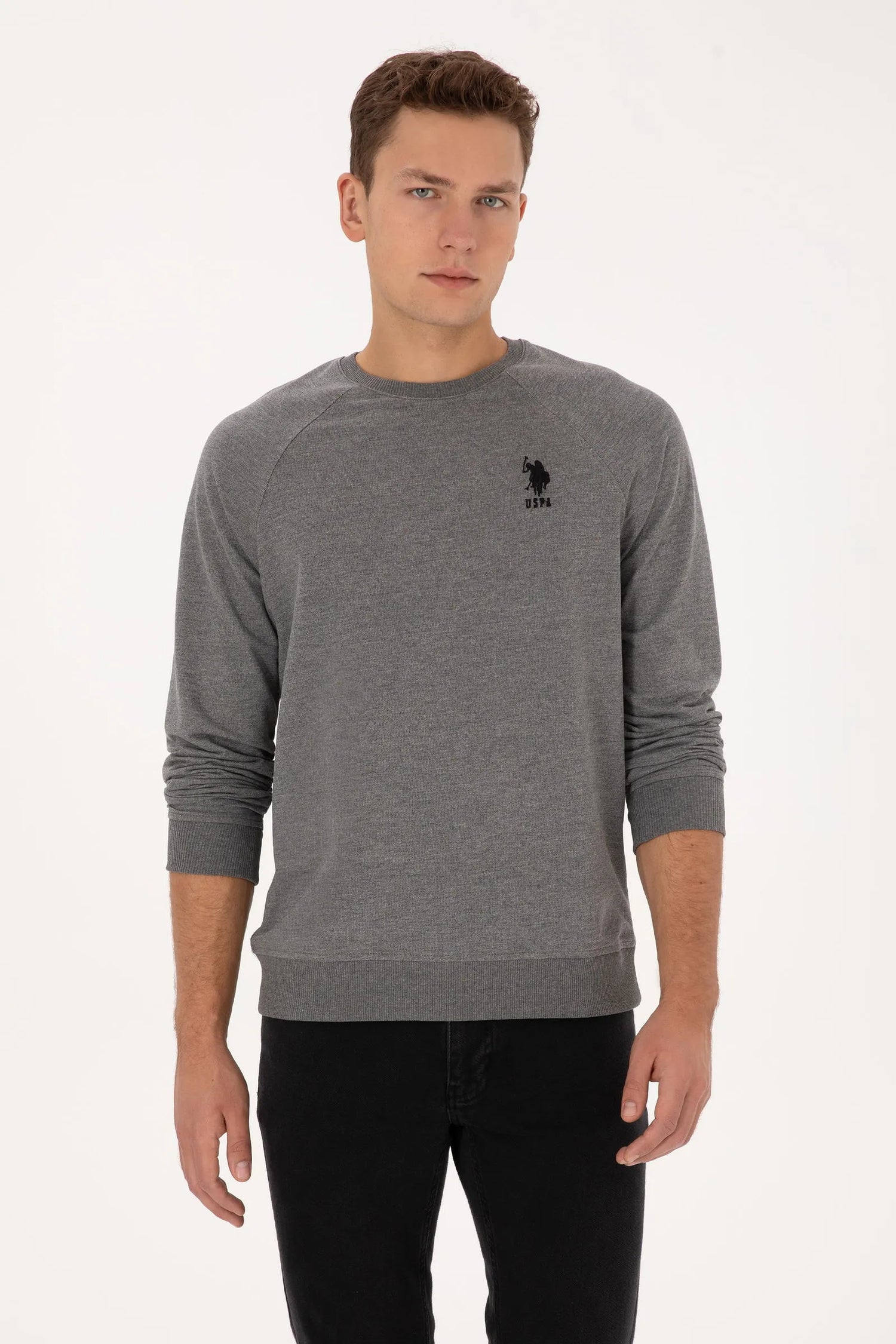 U.S. Polo Assn._Grey_Anthracite Mela Sweatshirt_G081SZ0820 2231755_VR081_01
