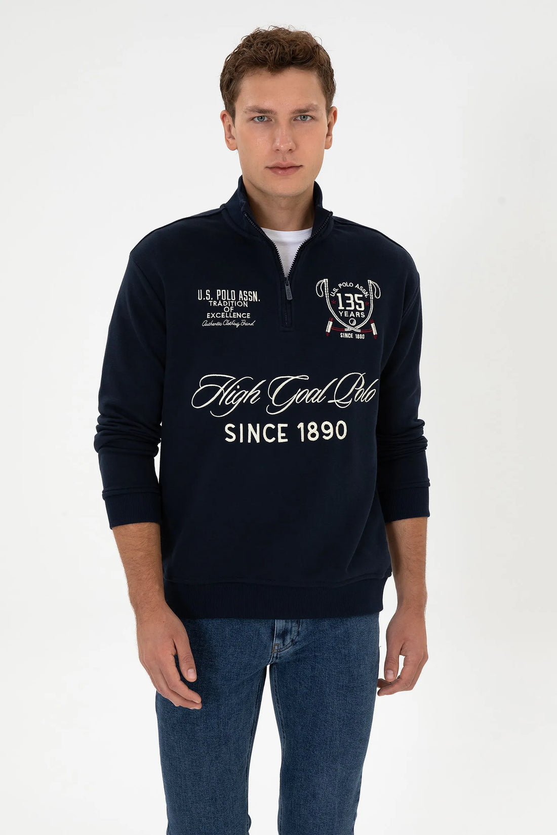 U.S. Polo Assn._Navy_Navy Sweatshirt With Zipper_G081SZ0820 2238968_VR033_01