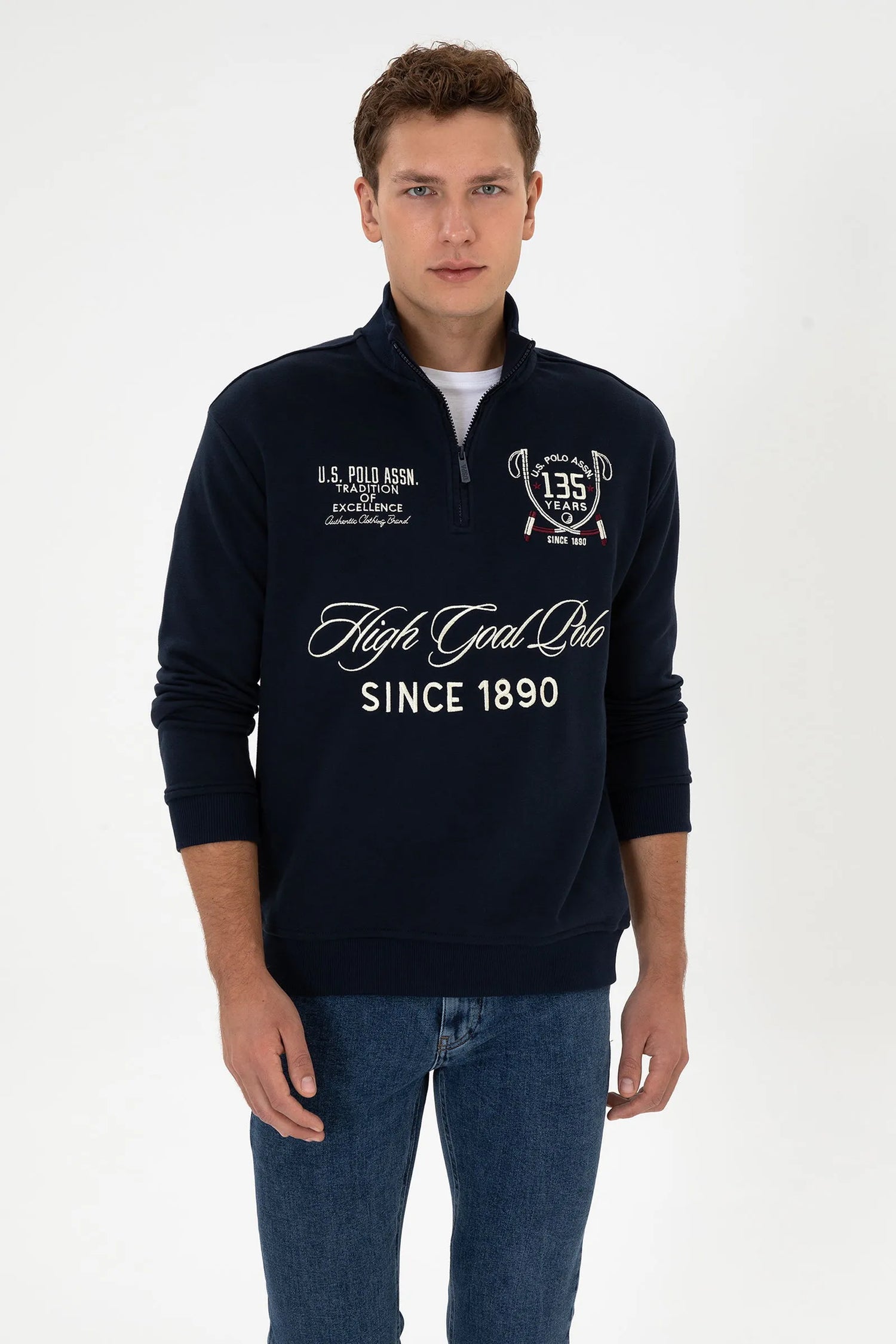 U.S. Polo Assn._Navy_Navy Sweatshirt With Zipper_G081SZ0820 2238968_VR033_01