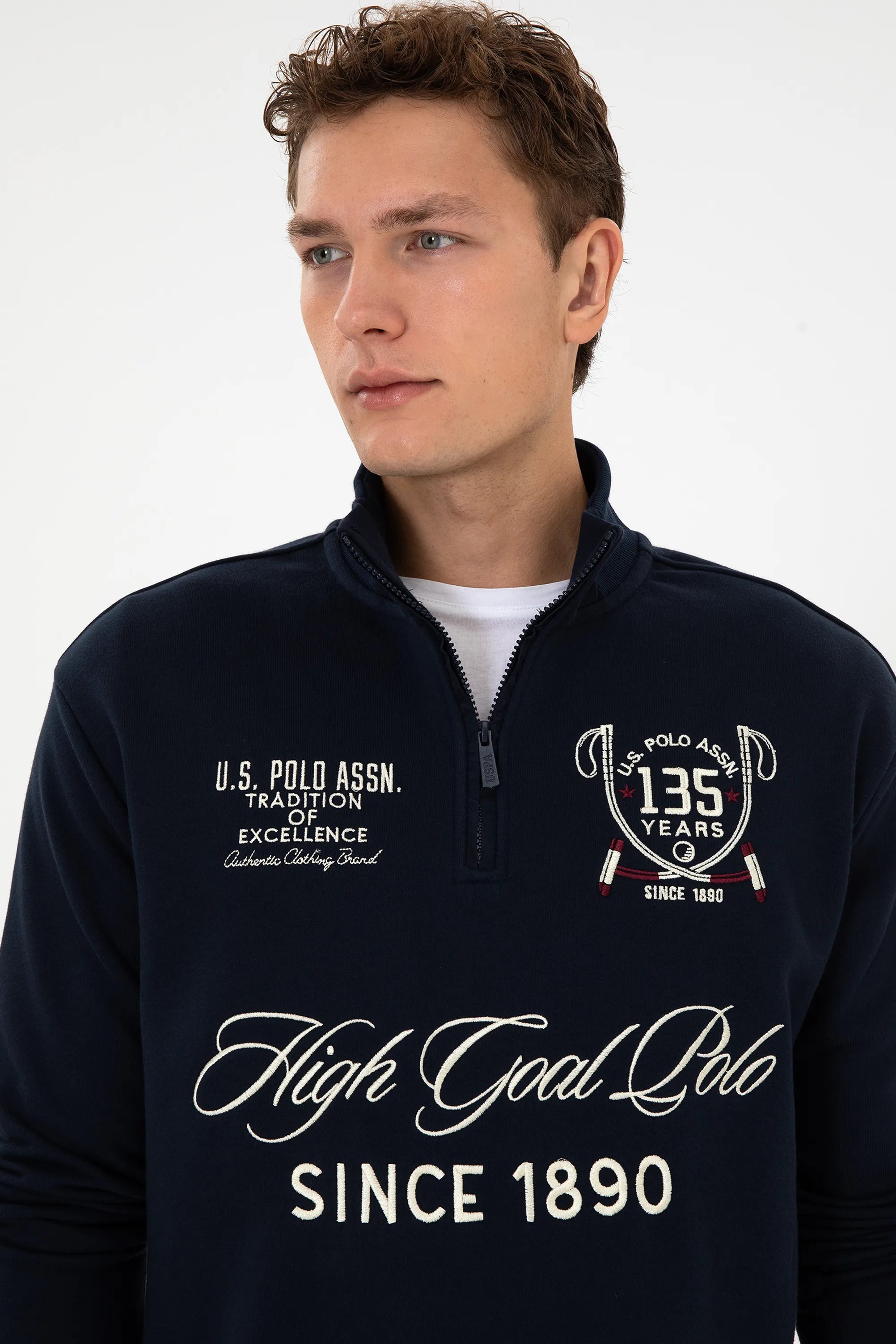 U.S. Polo Assn._Navy_Navy Sweatshirt With Zipper_G081SZ0820 2238968_VR033_02