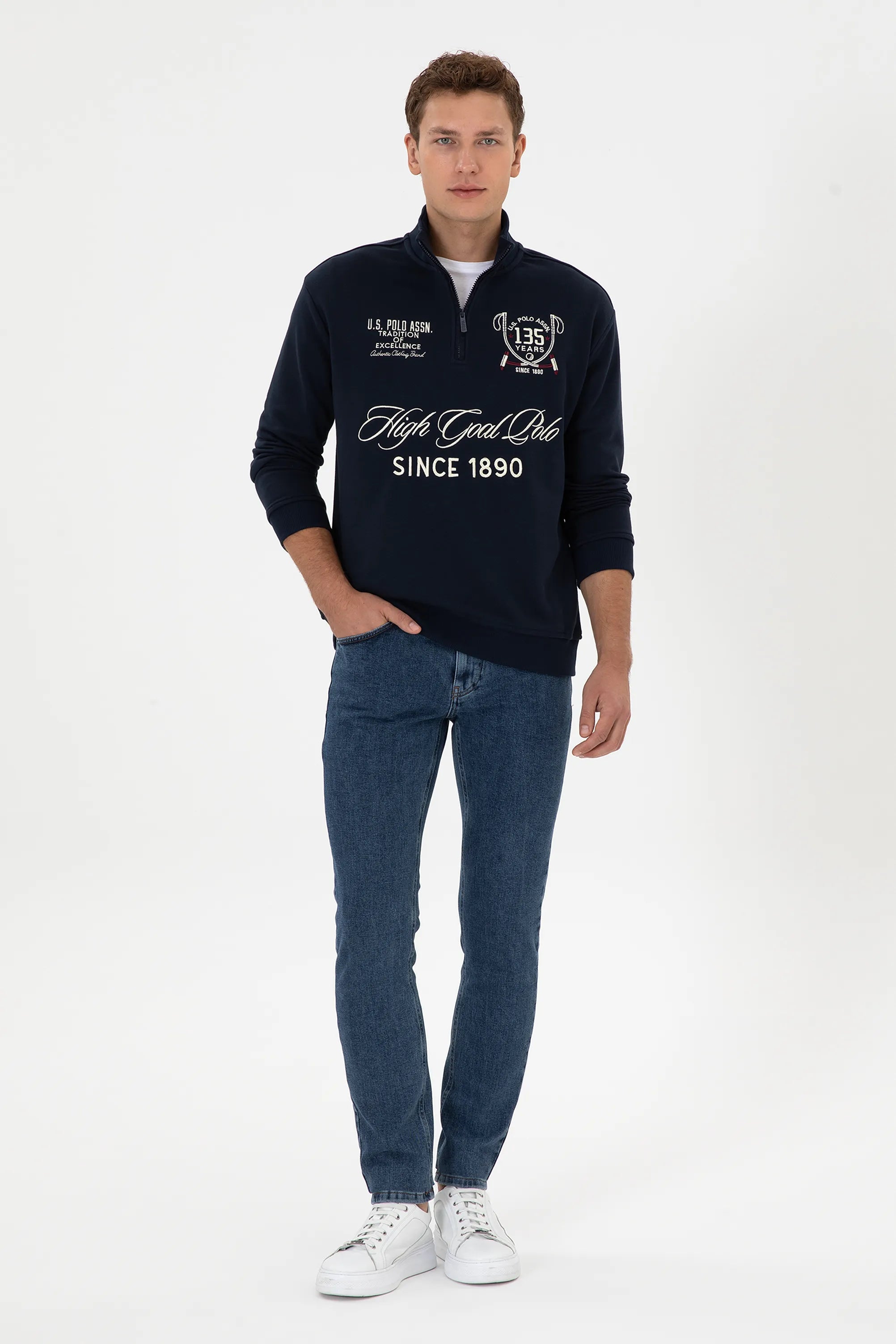 U.S. Polo Assn._Navy_Navy Sweatshirt With Zipper_G081SZ0820 2238968_VR033_04