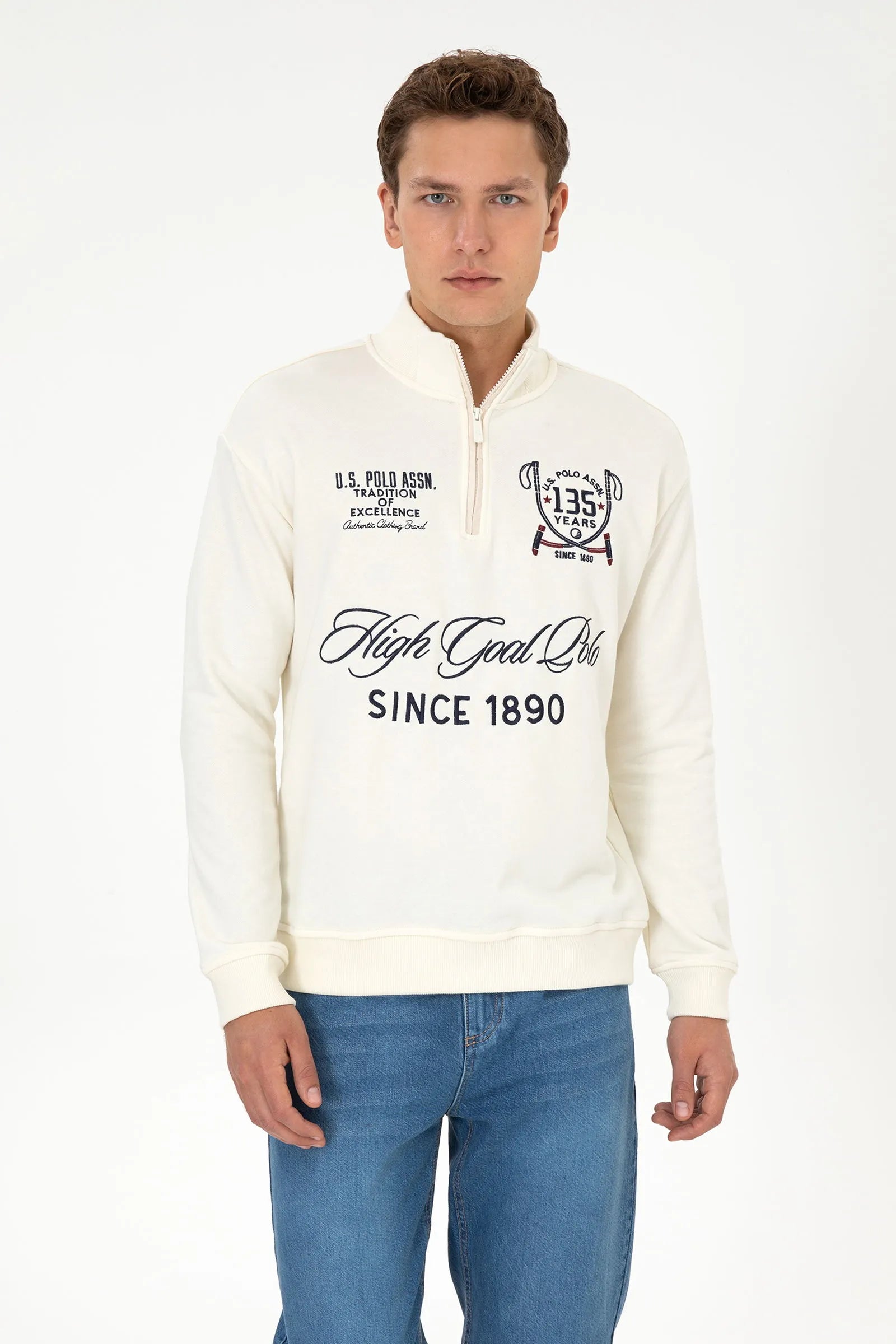 U.S. Polo Assn._Pearl_Pearl Quarter Zip Sweater_G081SZ0820 2238968_VR256_01