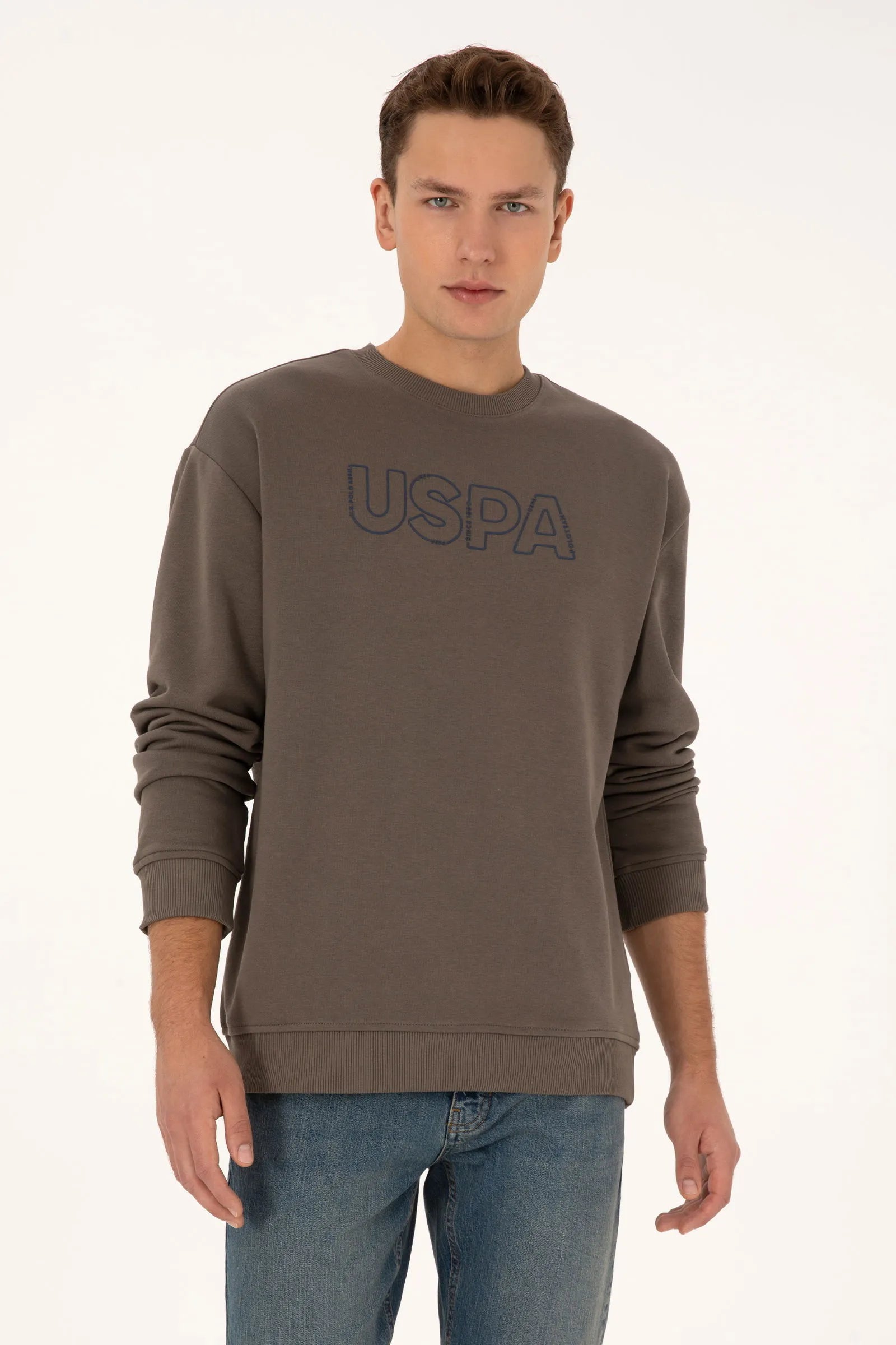 U.S. Polo Assn._Mink_Mink Sweatshirt With Logo_G081SZ0820 2240053_VR052_01