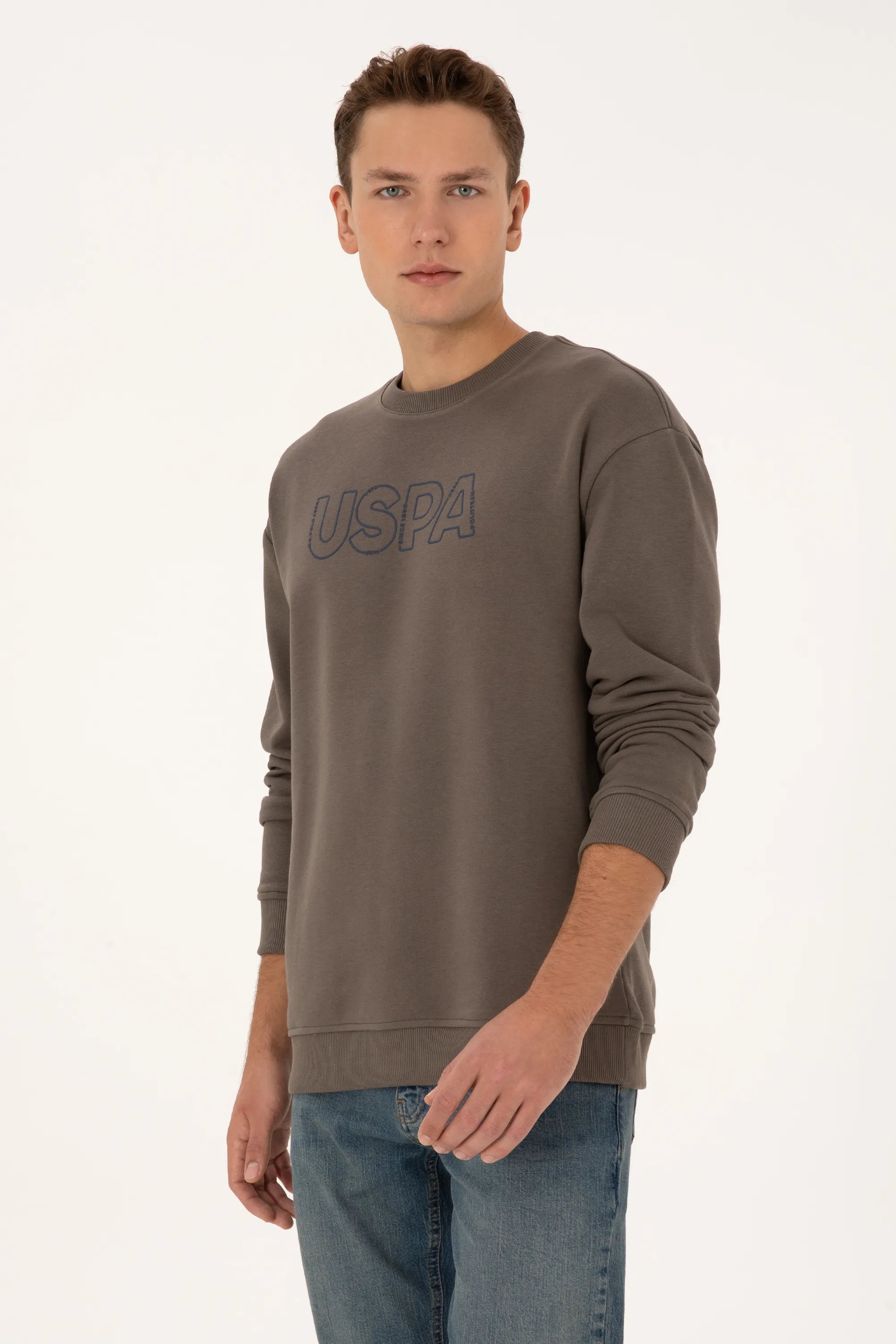 U.S. Polo Assn._Mink_Mink Sweatshirt With Logo_G081SZ0820 2240053_VR052_03