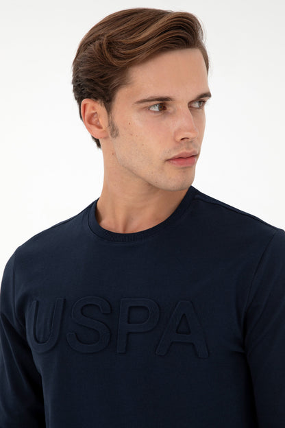 Navy Blue Sweatshirt with Uspa Logo_G081SZ0820 1926931_VR033_02