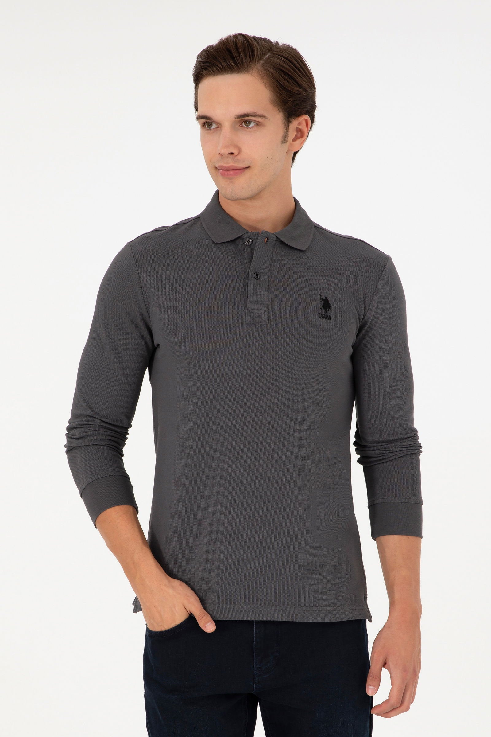 Grey Polo Shirt_G081SZ0820 1926970_VR006_01