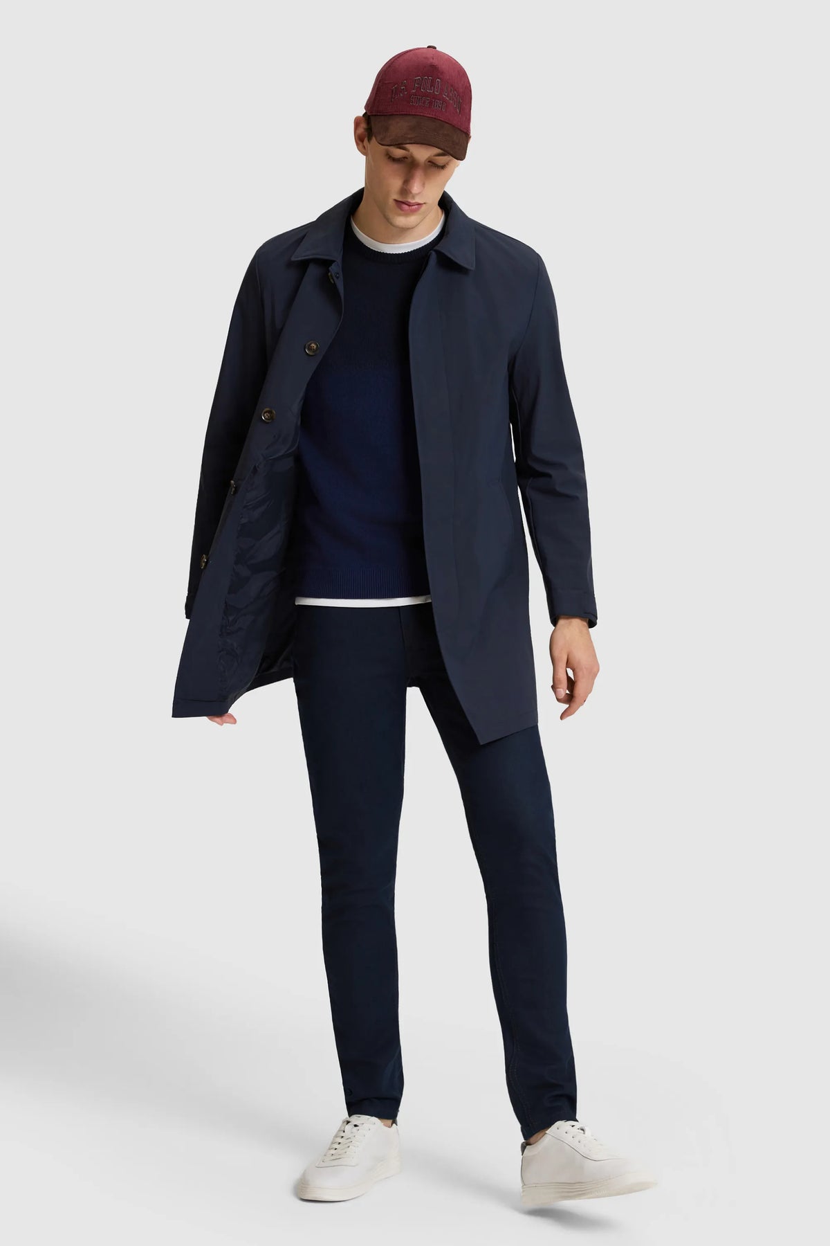U.S. Polo Assn. Navy Men Navy Single Breasted Car Coat SKU: G081SZ0KS0 PU-14723_VR033 Image 04