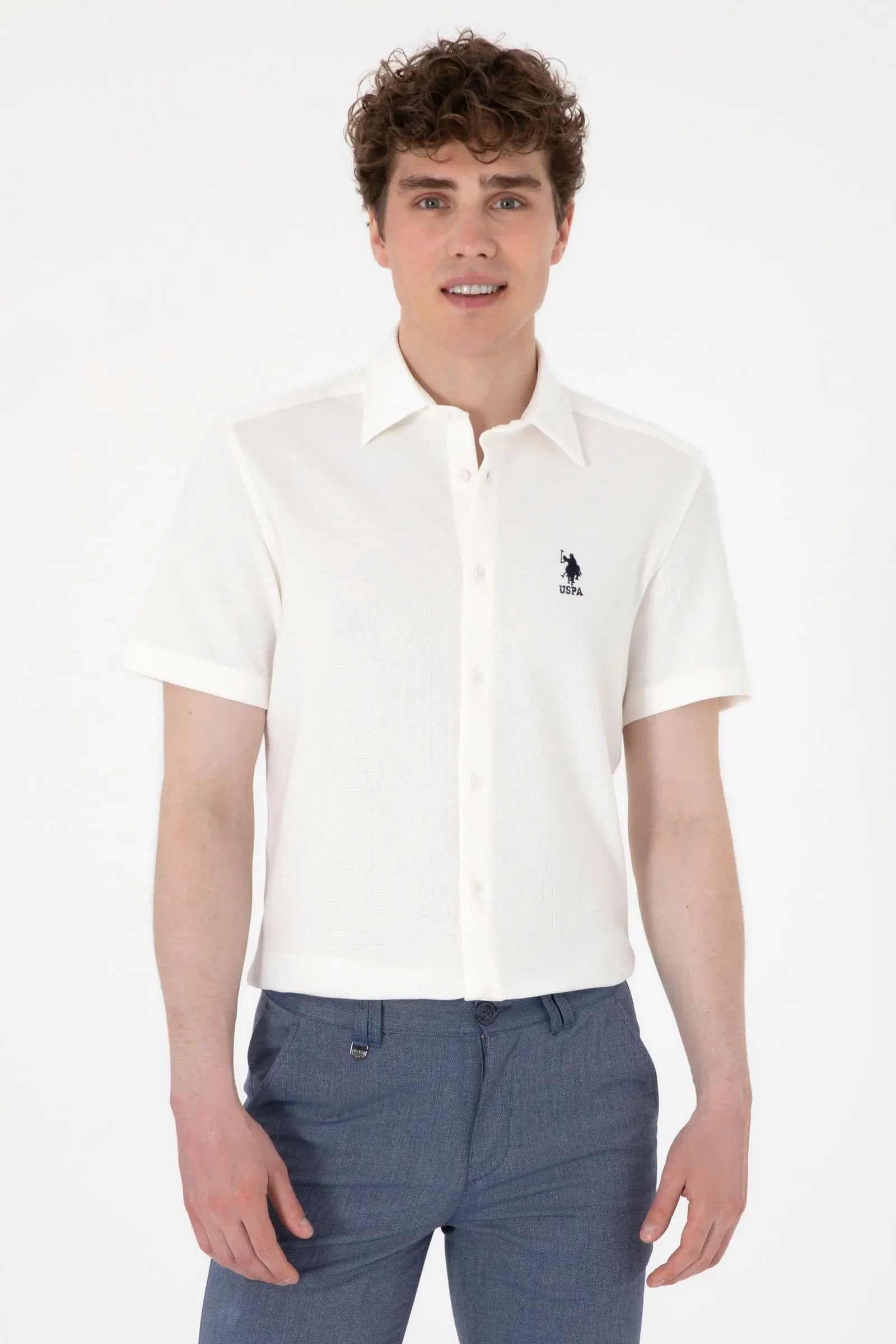 U.S. Polo Assn._White Knitting Shirt_G081SZ0OG0 2107629_VR013_01