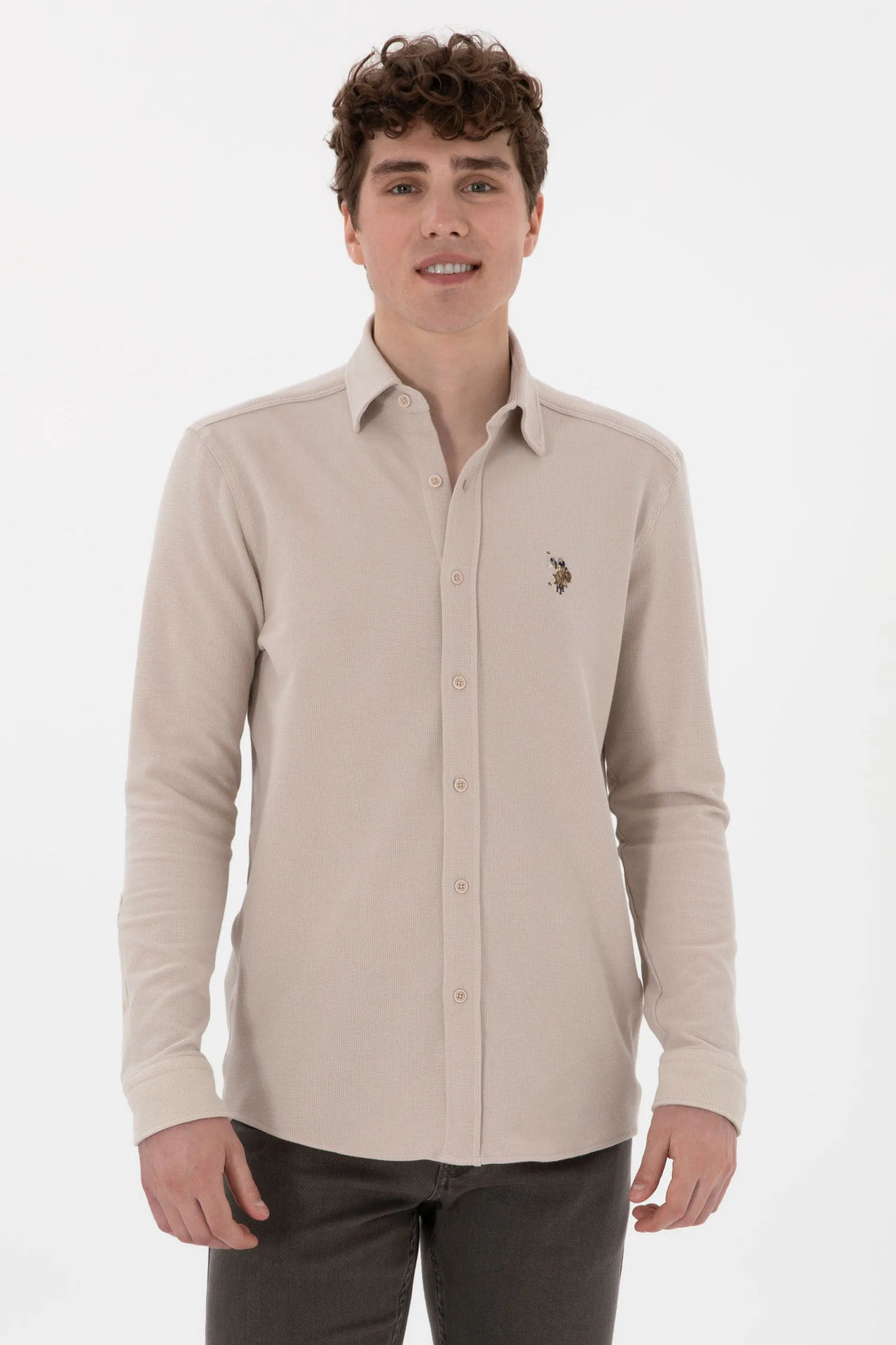 U.S. Polo Assn. Stone Men Stone Knitting Shirt SKU: G081SZ0OG0 2107809_VR049 Image 01