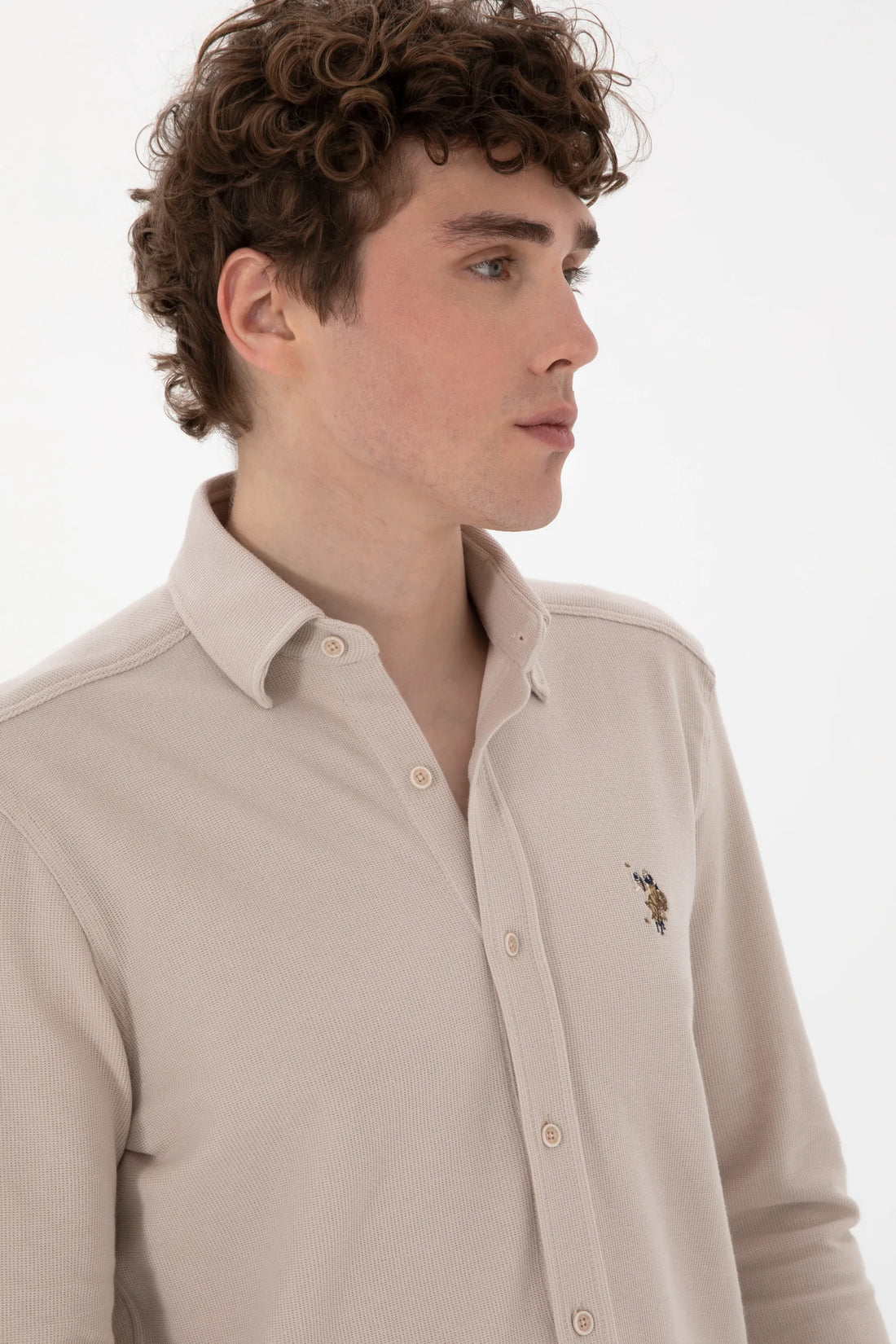 U.S. Polo Assn. Stone Men Stone Knitting Shirt SKU: G081SZ0OG0 2107809_VR049 Image 02