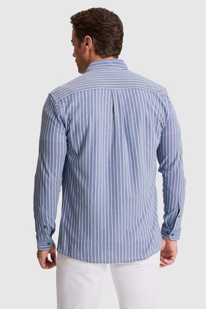 U.S. Polo Assn. Outdoor Navy Men Outdoor Navy Long Sleeve Striped Shirt SKU: G081SZ0OG0 PU-10232_VR059 Image 05