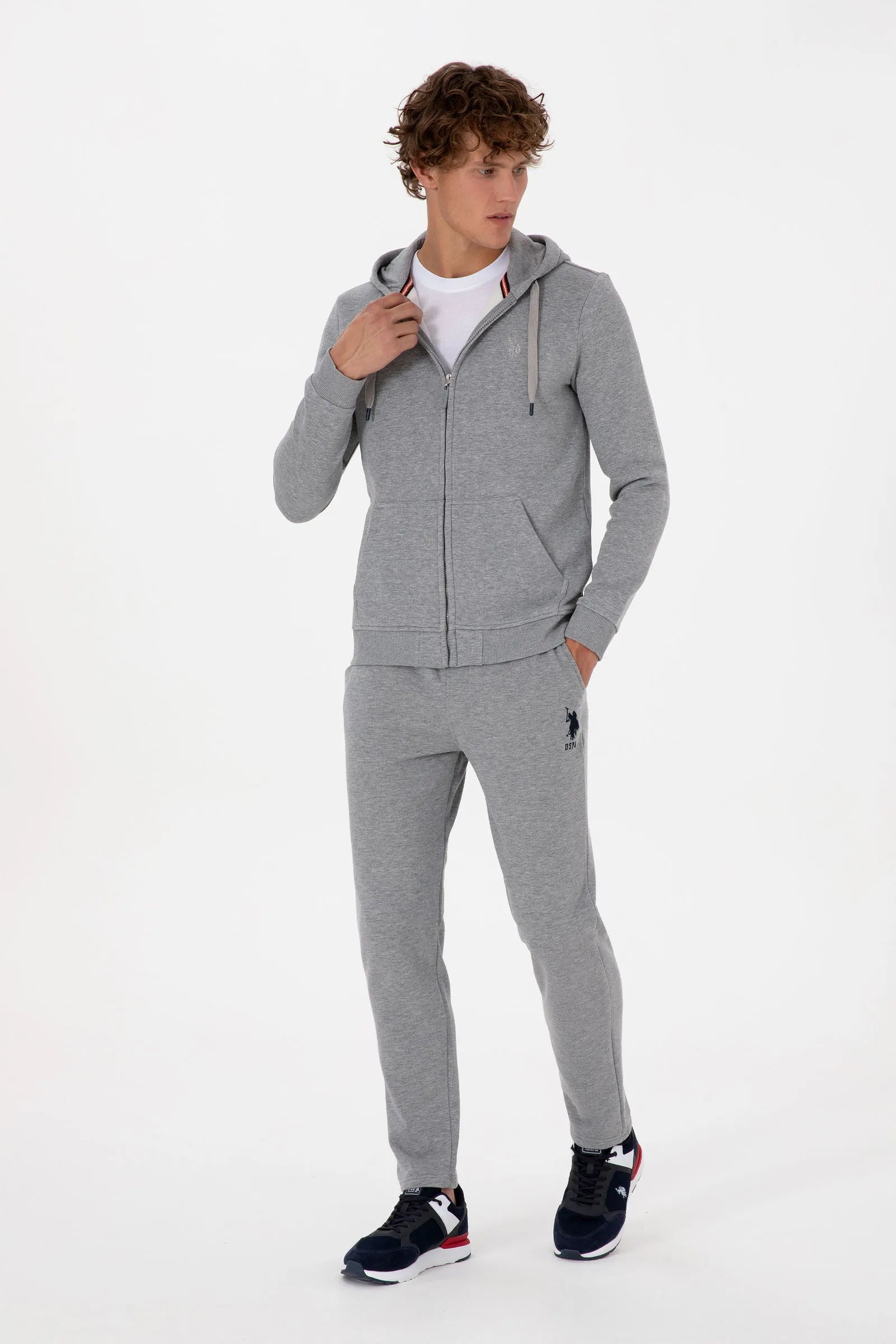 U.S. Polo Assn._Grey Melange_Grey Melange Sweatpants With Logo_G081SZ0OP0 2226923_VR086_01