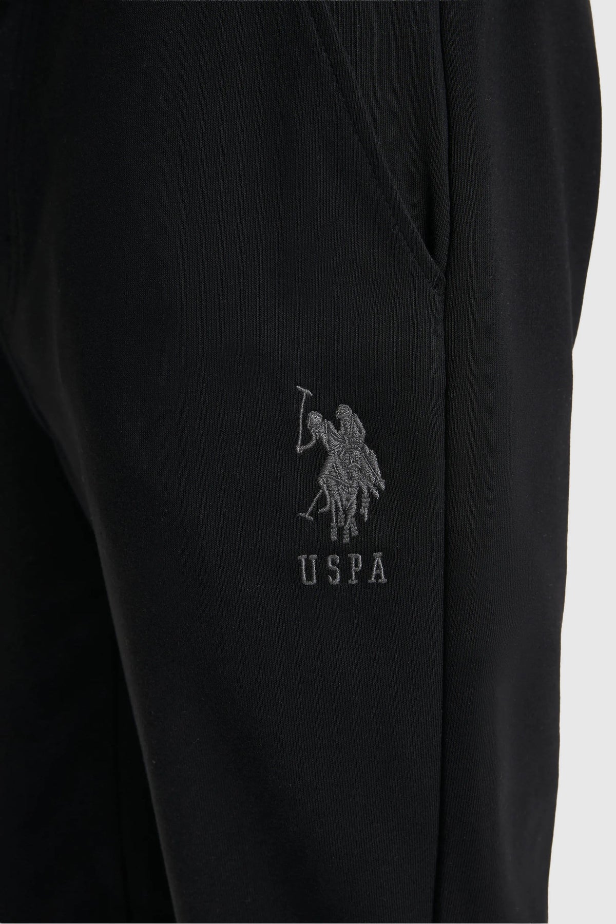 U.S. Polo Assn. Black Men Black Straight Leg Jersey Sweatpants SKU: G081SZ0OP0 PU-8758_VR046 Image 06