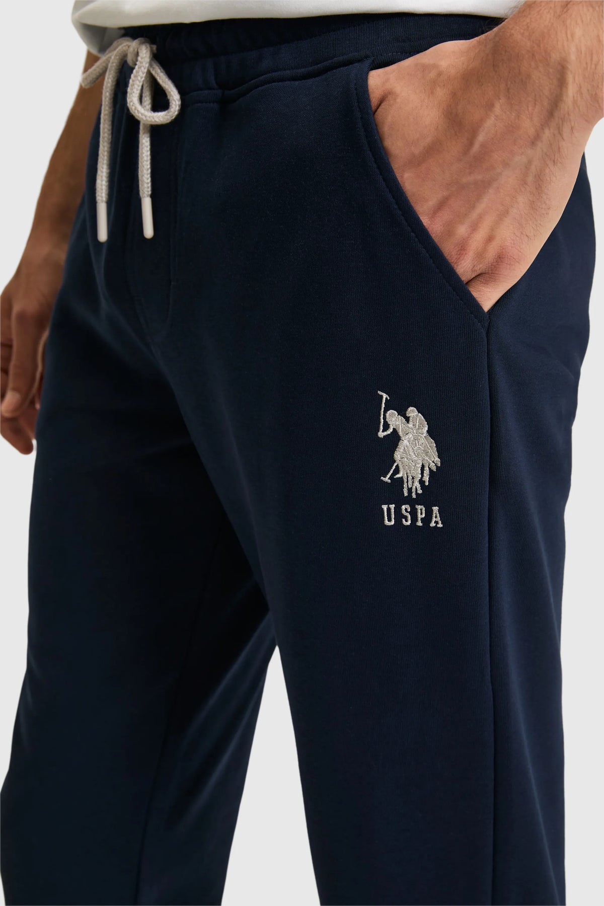 U.S. Polo Assn. Navy Men Navy Cuffed Drawstring Sweatpants SKU: G081SZ0OP0 PU-8760_VR033 Image 06
