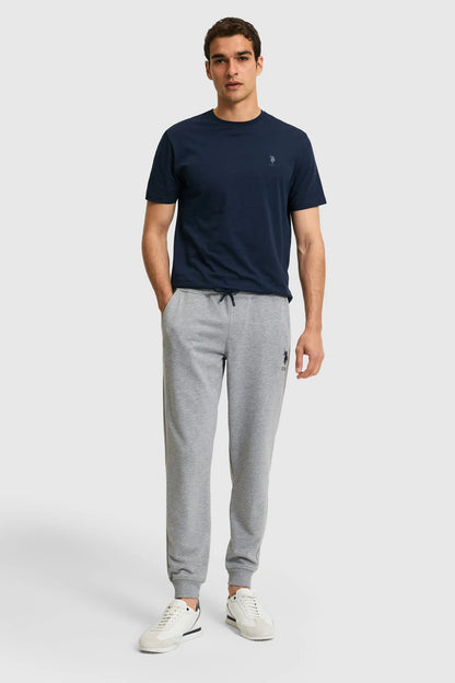 U.S. Polo Assn. Grey Melange Men Grey Melange Cuffed Drawstring Sweatpants SKU: G081SZ0OP0 PU-8760_VR086 Image 01