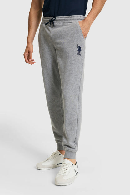 U.S. Polo Assn. Grey Melange Men Grey Melange Cuffed Drawstring Sweatpants SKU: G081SZ0OP0 PU-8760_VR086 Image 02