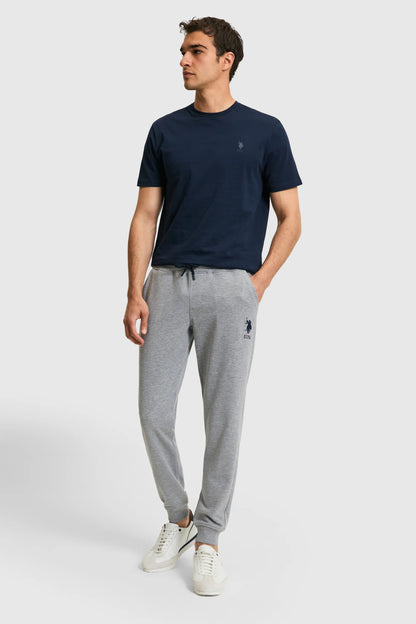 U.S. Polo Assn. Grey Melange Men Grey Melange Cuffed Drawstring Sweatpants SKU: G081SZ0OP0 PU-8760_VR086 Image 04