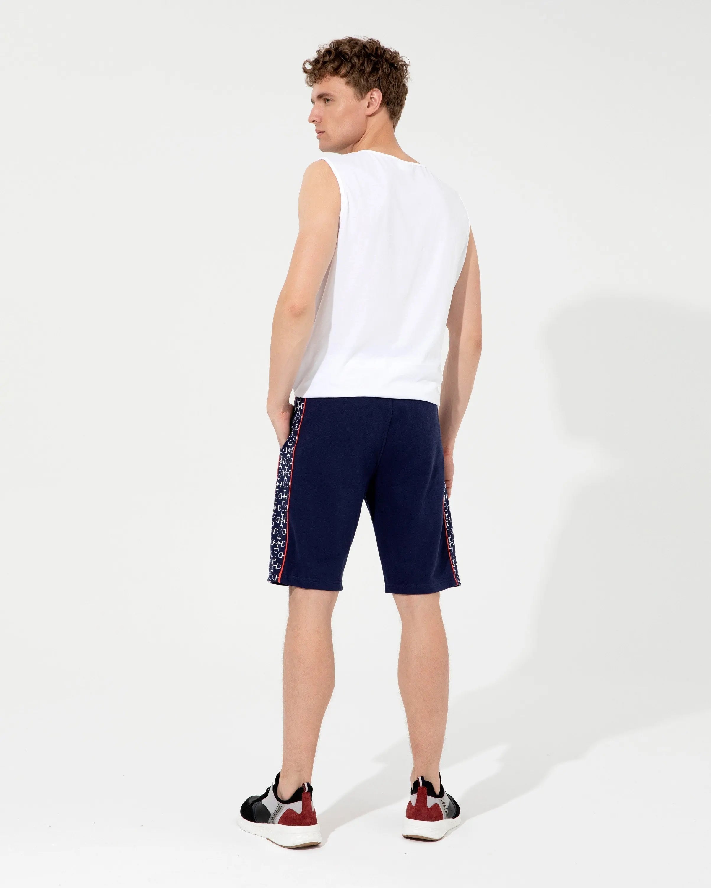 Dark Blue Knitted Shorts - BEVAVA