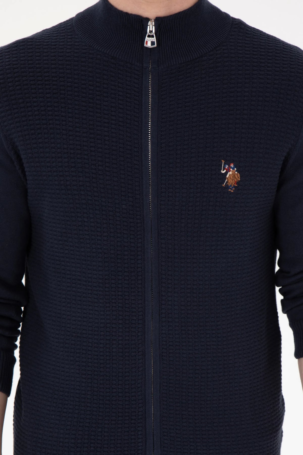 U.S. Polo Assn. Navy Men Navy Zip Through Knitted Cardigan SKU: G081SZ0TH0 1920466_VR033 Image 06