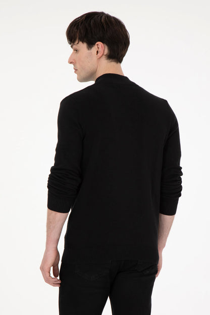 U.S. Polo Assn. Black Men Black Zip Through Knitted Cardigan SKU: G081SZ0TH0 1920466_VR046 Image 05