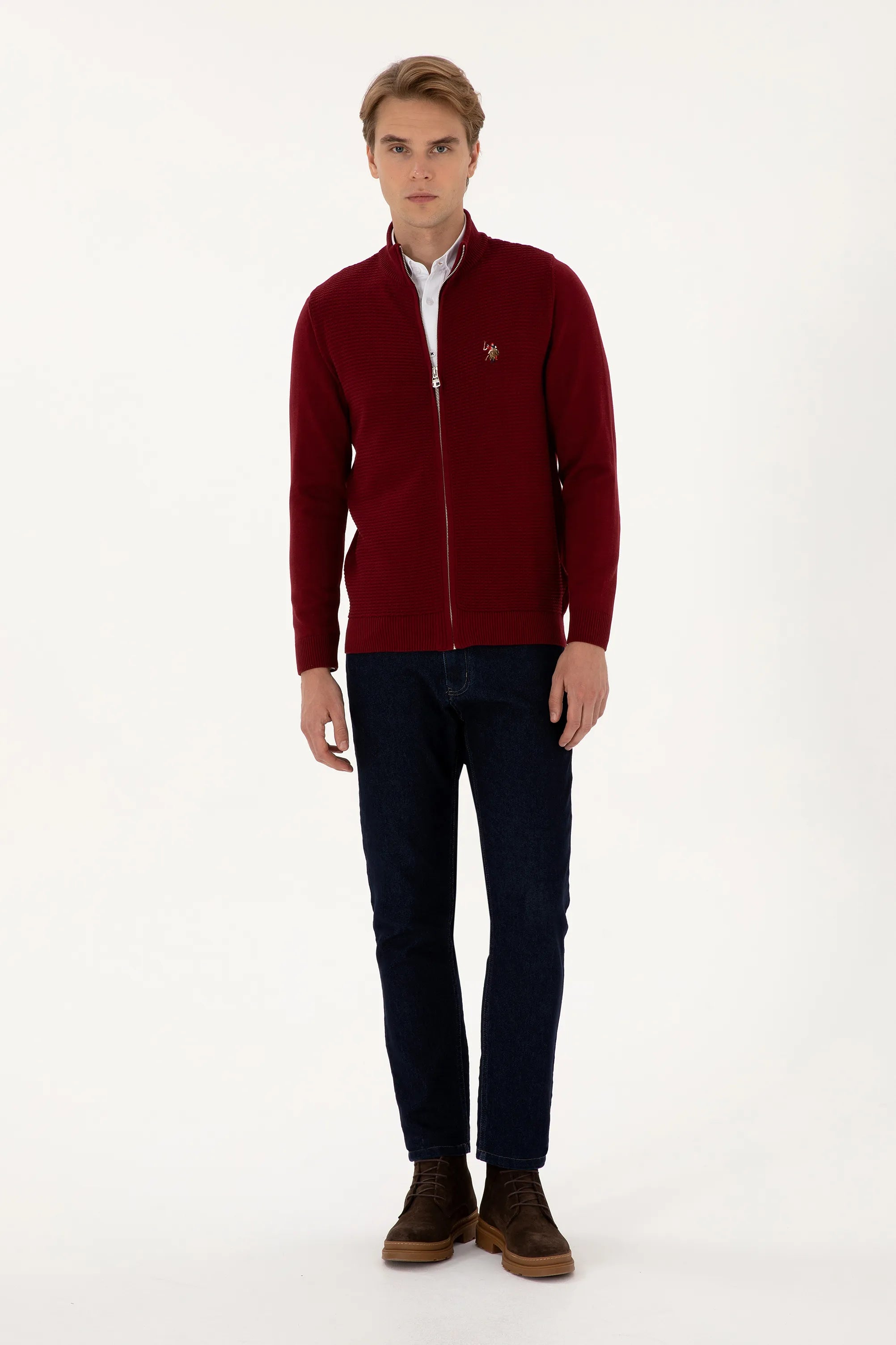 U.S. Polo Assn._Bordeaux_Bordeaux Zip Up Cardigan_G081SZ0TH0 2227188_VR014_04