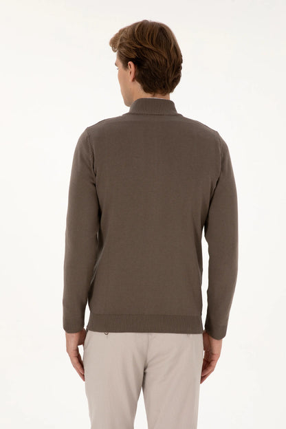 U.S. Polo Assn. Mink Men Mink Zip Through Knitted Cardigan SKU: G081SZ0TH0 2227188_VR052 Image 05