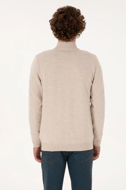 U.S. Polo Assn._Stone Melange_Stone Melange Zip Up Cardigan_G081SZ0TH0 2227188_VR225_05