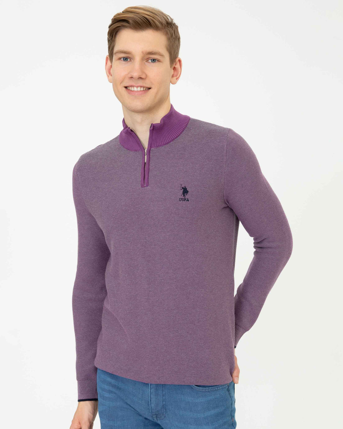 Mauve Knitting Jumper U.S. Polo Assn.