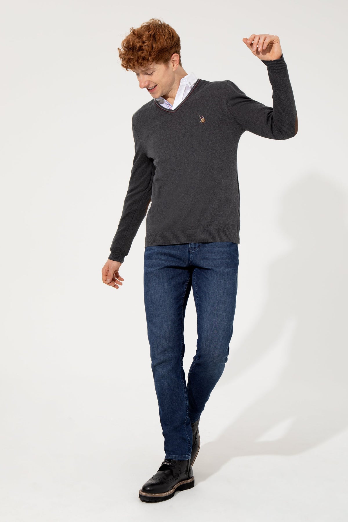 Dark Grey Knitting Jumper U.S. Polo Assn.
