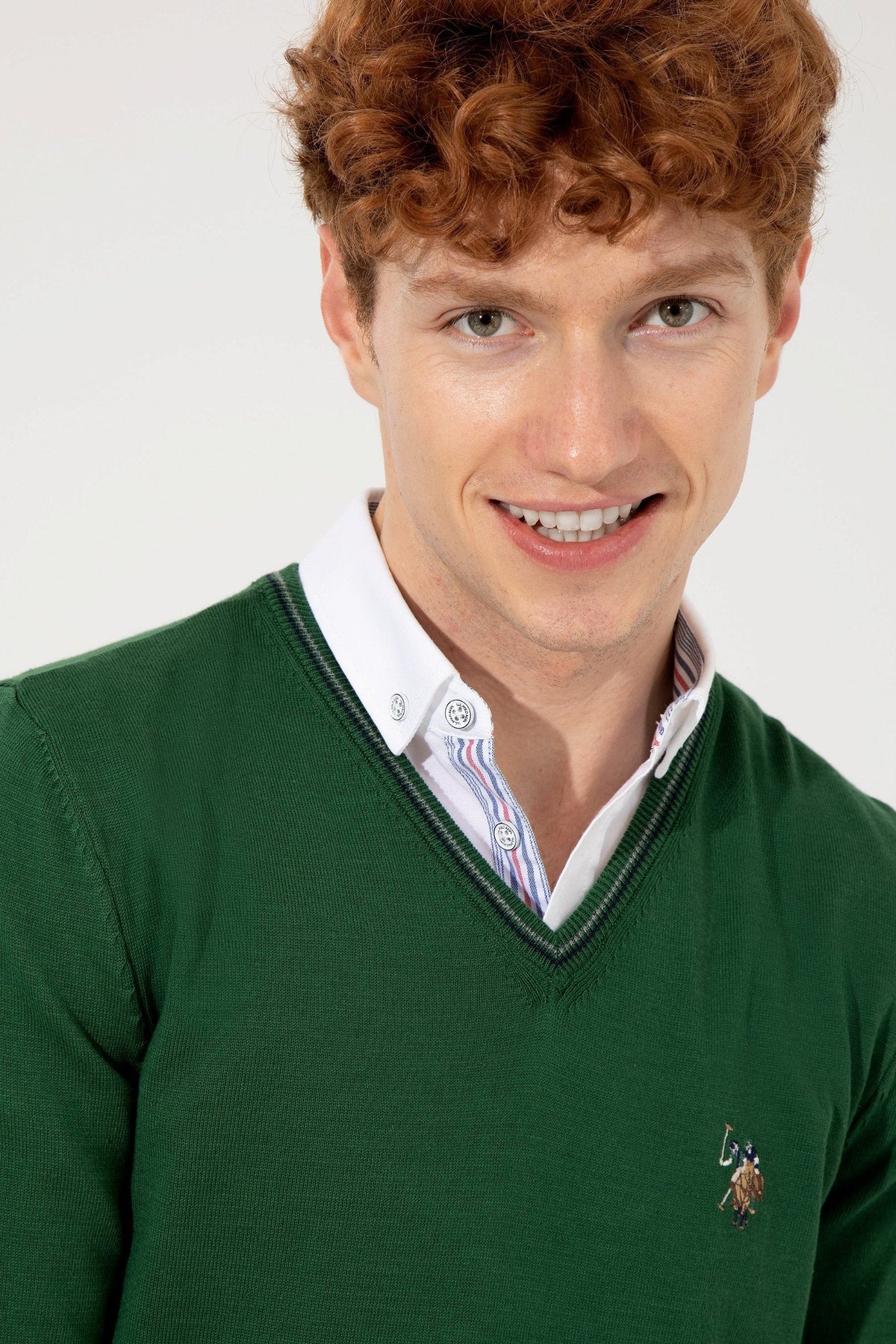 Green Knitting Jumper U.S. Polo Assn.
