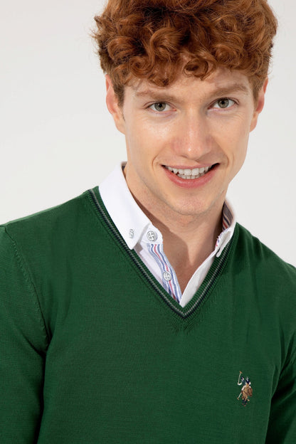 Green Knitting Jumper U.S. Polo Assn.
